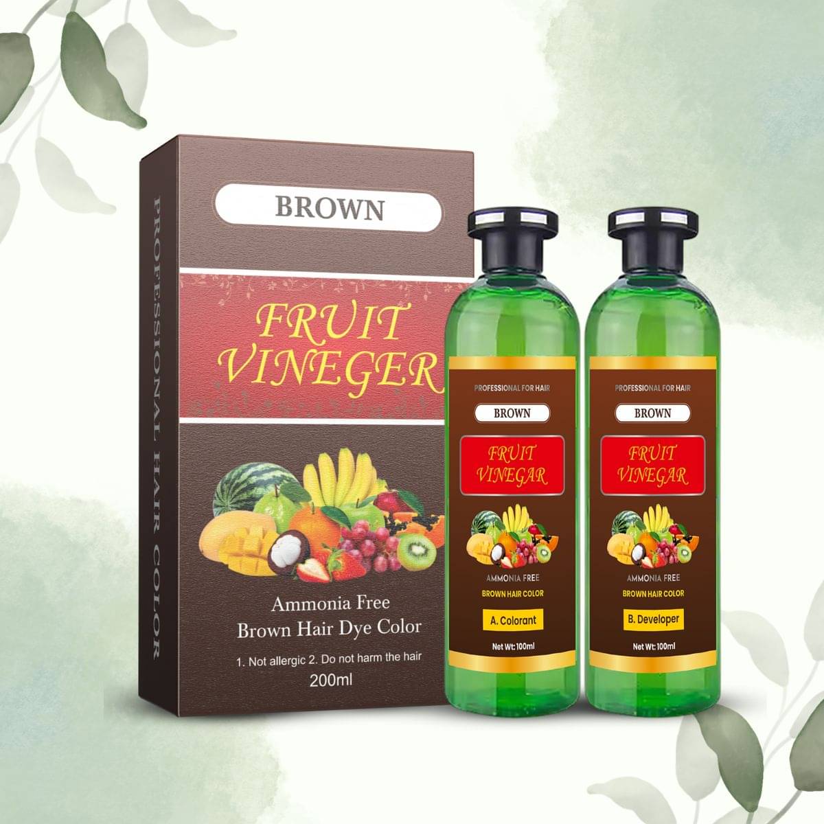 mabilia Ammonia Free Temporary Hair Color 200 mL Dark Brown mabilia Ammonia Free Temporary Hair Color 200 mL Dark Brown