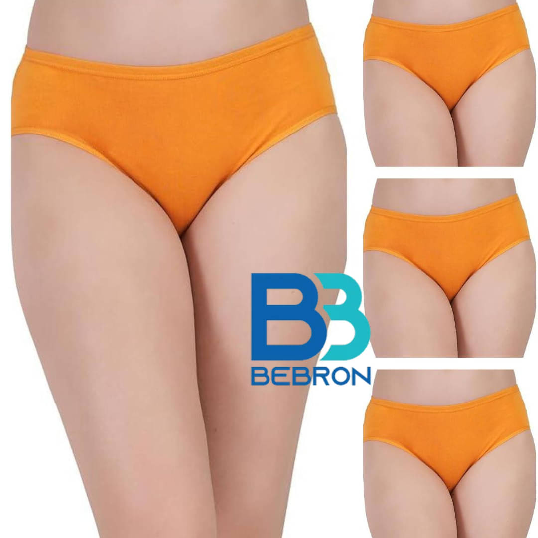 Bebron Pack of 4 Cotton Lycra Hipster For Women ( Orange ) Bebron Pack of 4 Cotton Lycra Hipster For Women ( Orange )