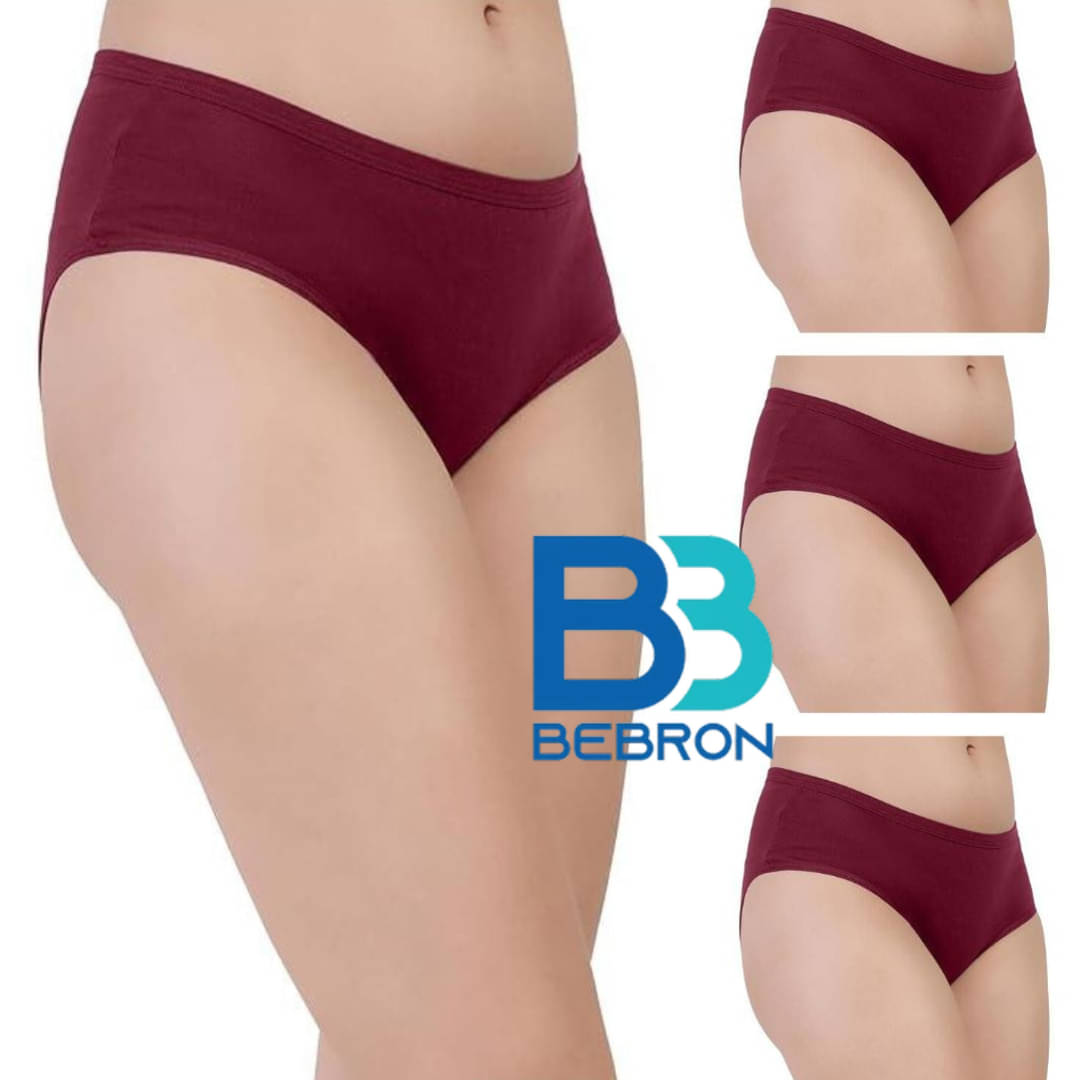 Bebron Pack of 4 Cotton Lycra Hipster For Women ( Maroon ) Bebron Pack of 4 Cotton Lycra Hipster For Women ( Maroon )