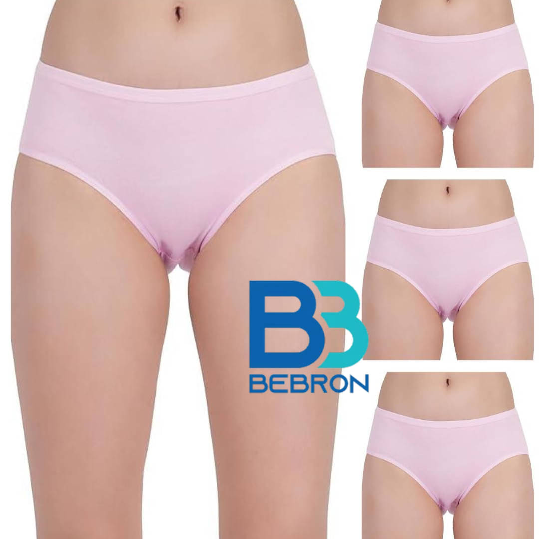 Bebron Pack of 4 Cotton Lycra Hipster For Women ( Pink ) Bebron Pack of 4 Cotton Lycra Hipster For Women ( Pink )