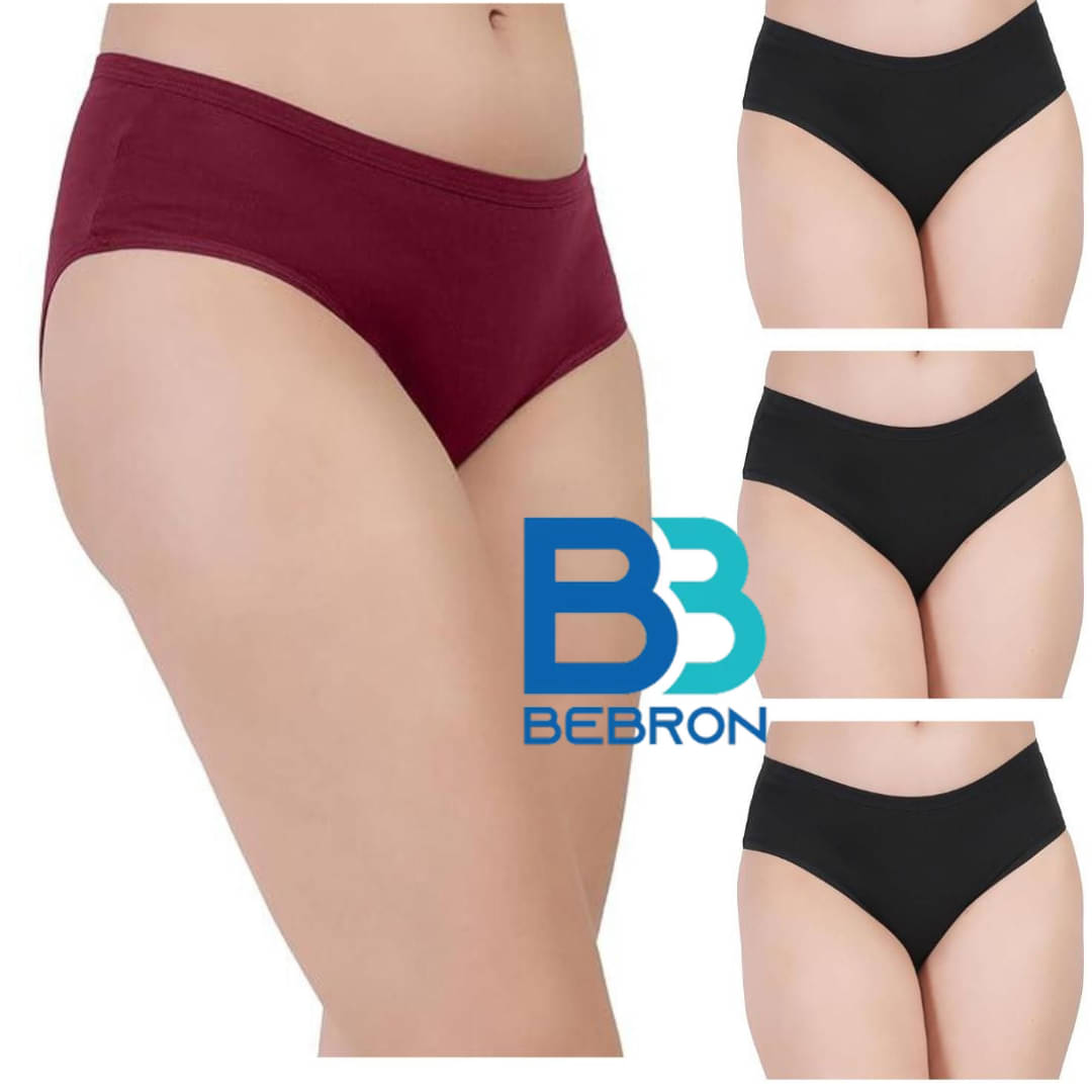     			Bebron Pack of 4 Cotton Lycra Hipster For Women ( Multicolor12 )