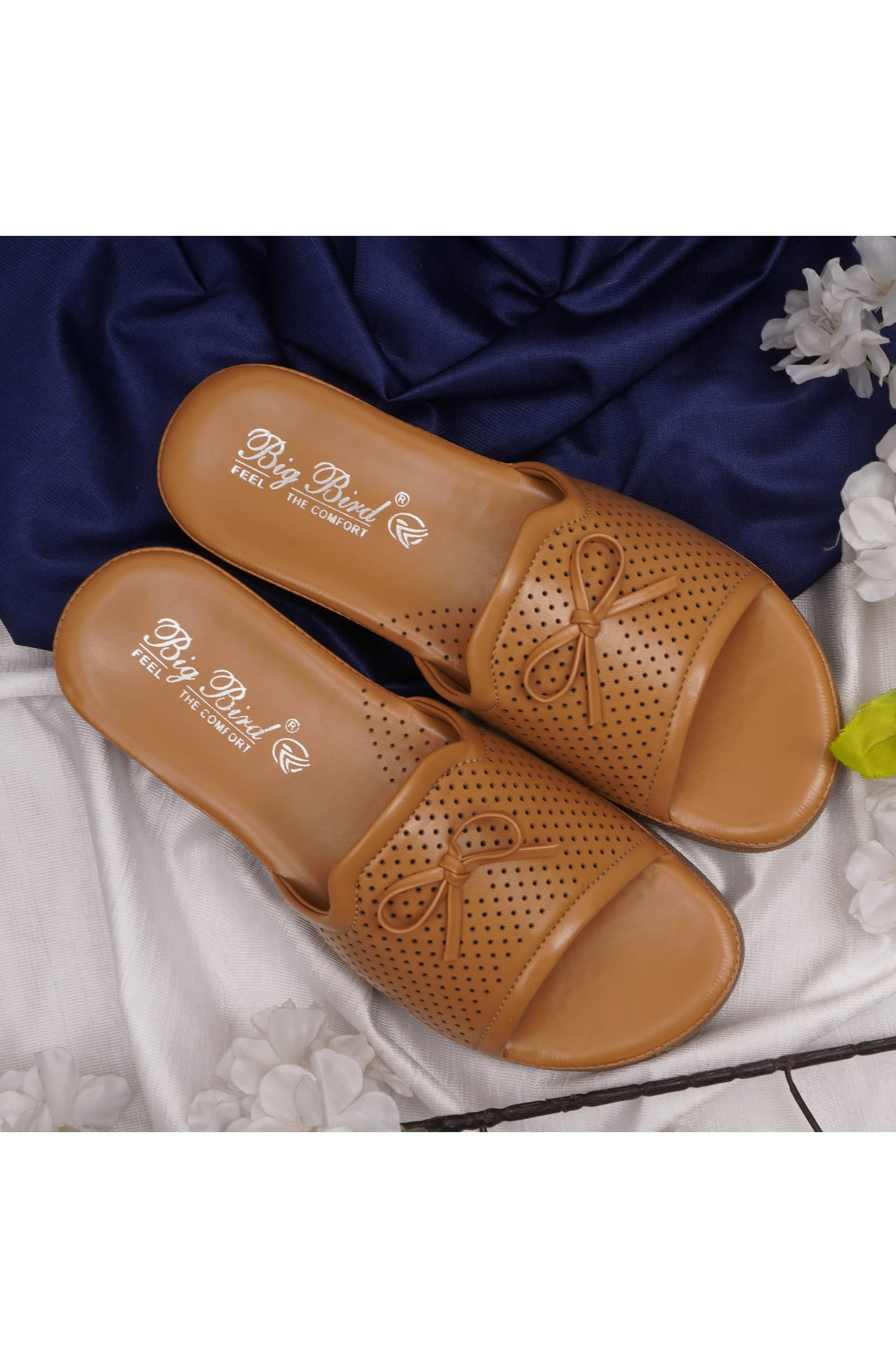     			Big Bird Footwear Beige Women's Massage Flip Flop