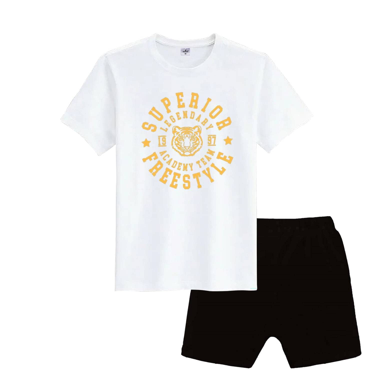COOLTEES4U Pack of 2 Boys Cotton T-Shirt & Shorts Set ( Multicolor 1 ) COOLTEES4U Pack of 2 Boys Cotton T-Shirt & Shorts Set ( Multicolor 1 )