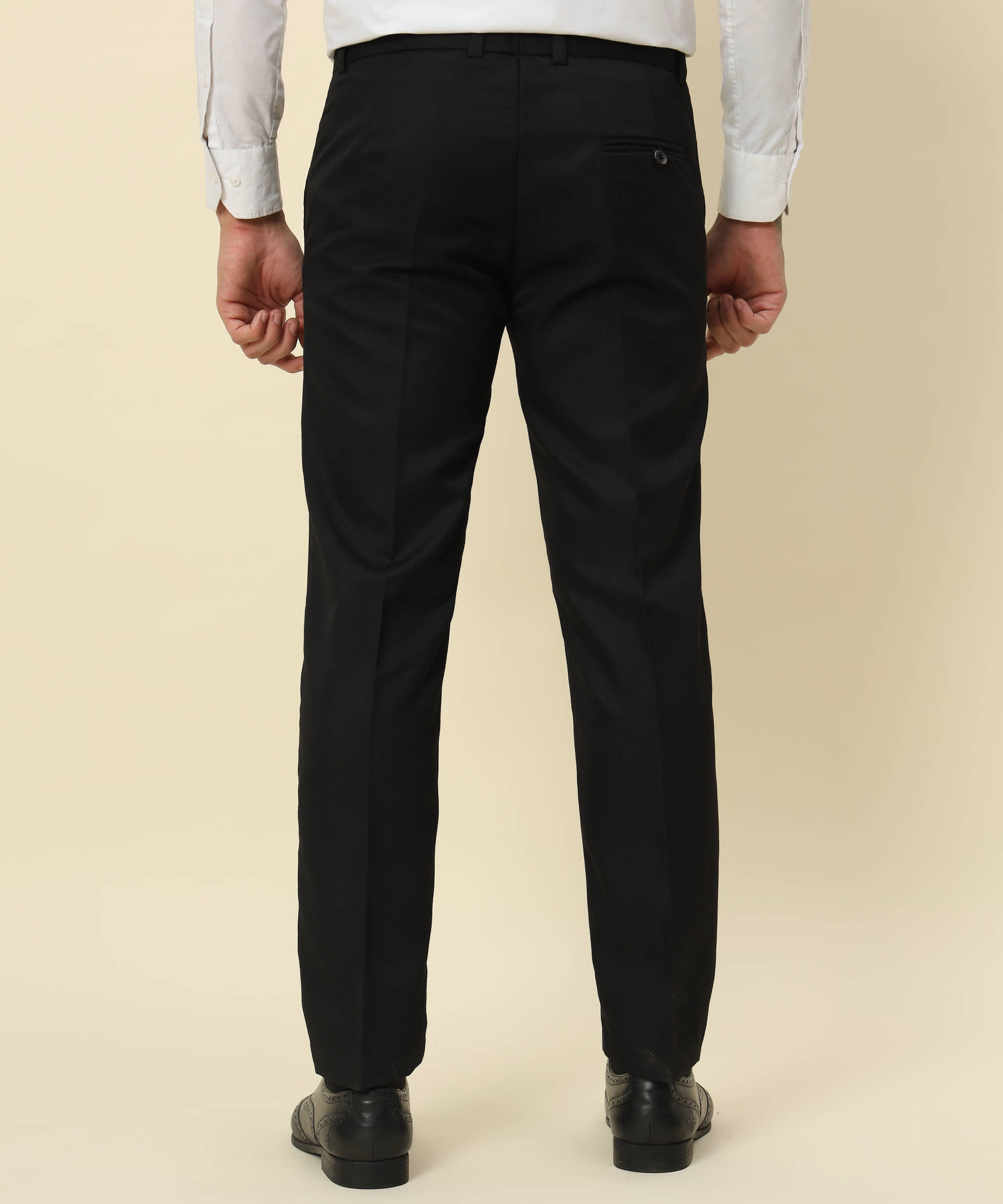     			DUCOHIVE Regular Flat Men's Formal Trouser - Black ( Pack of 1 )