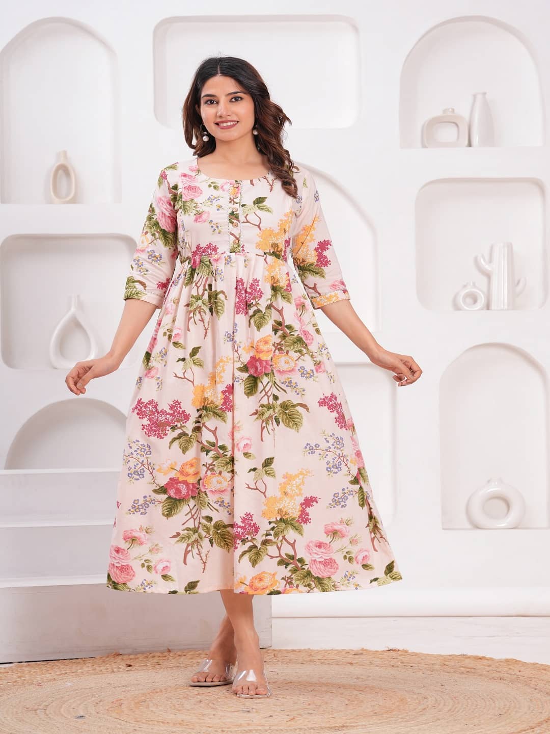 Nevisha Style White Cotton Maternity Kurta - Kurtis, Tunics | Buy online on ZillyBuy