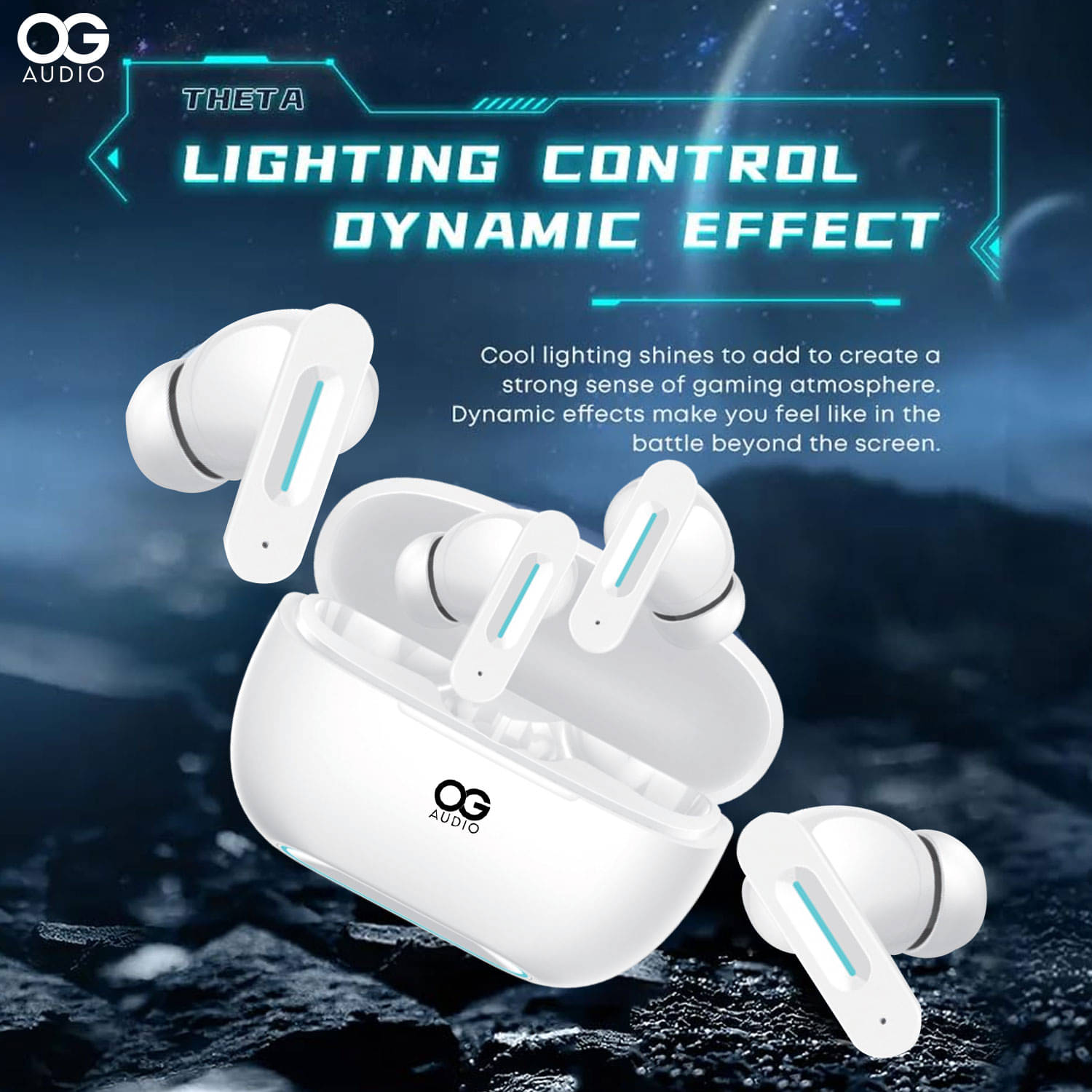    			OG AUDIO 65 Hours Playtime In Ear TWS White
