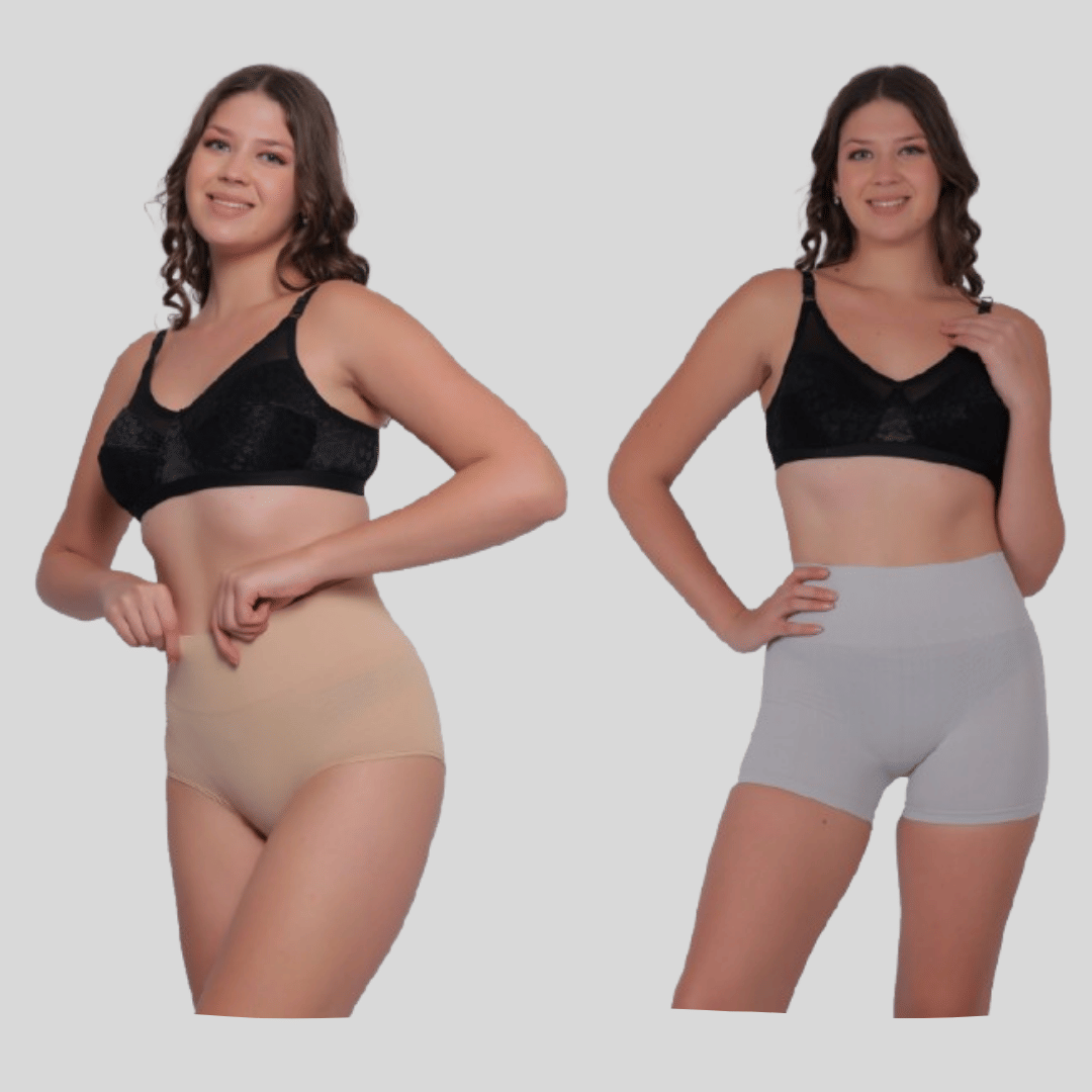 Pia Trends Pack of 2 Cotton Women's Shaper Brief ( Beige,Light Grey )     			Pia Trends Pack of 2 Cotton Women's Shaper Brief ( Beige,Light Grey )