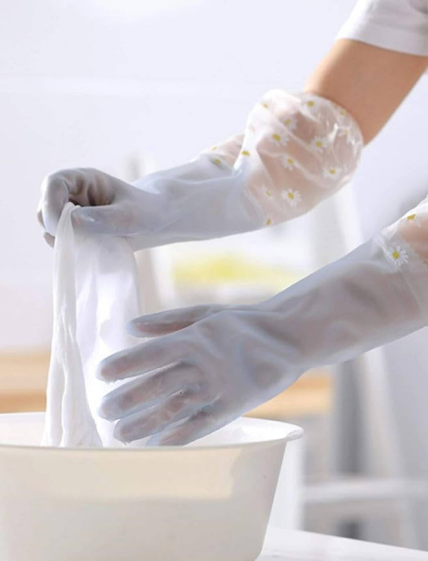     			RIVERNEST Multicolor Latex Medium Cleaning Gloves ( Pack of 1 )
