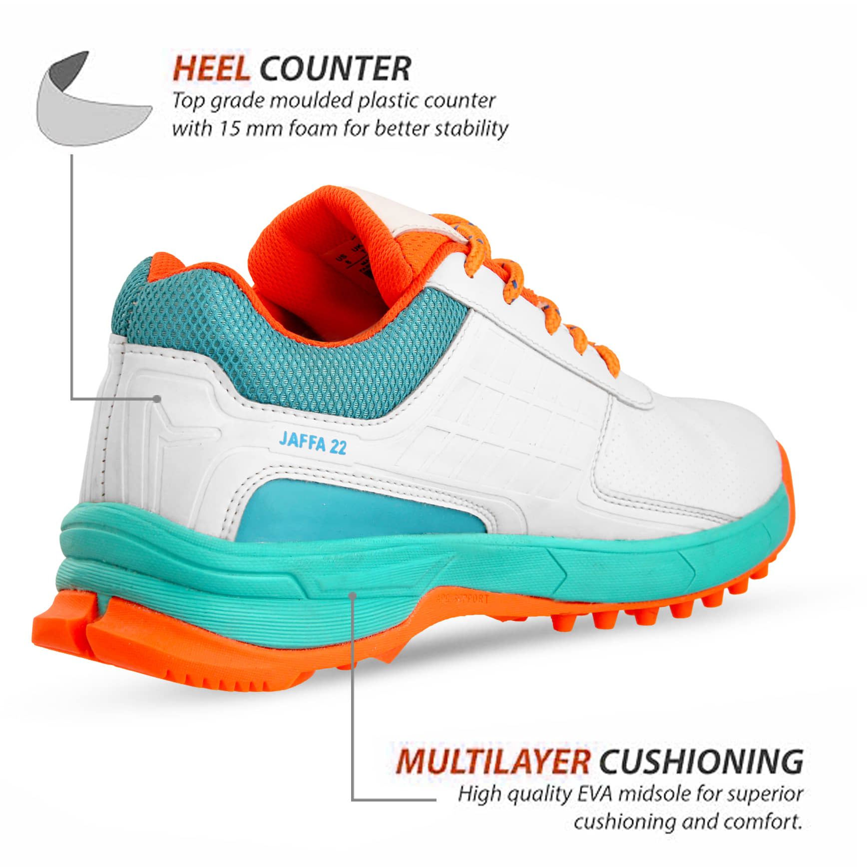 Buy RODOX JAFFA 22 Multi Color Cricket Shoes - Price ₹1001 | Best