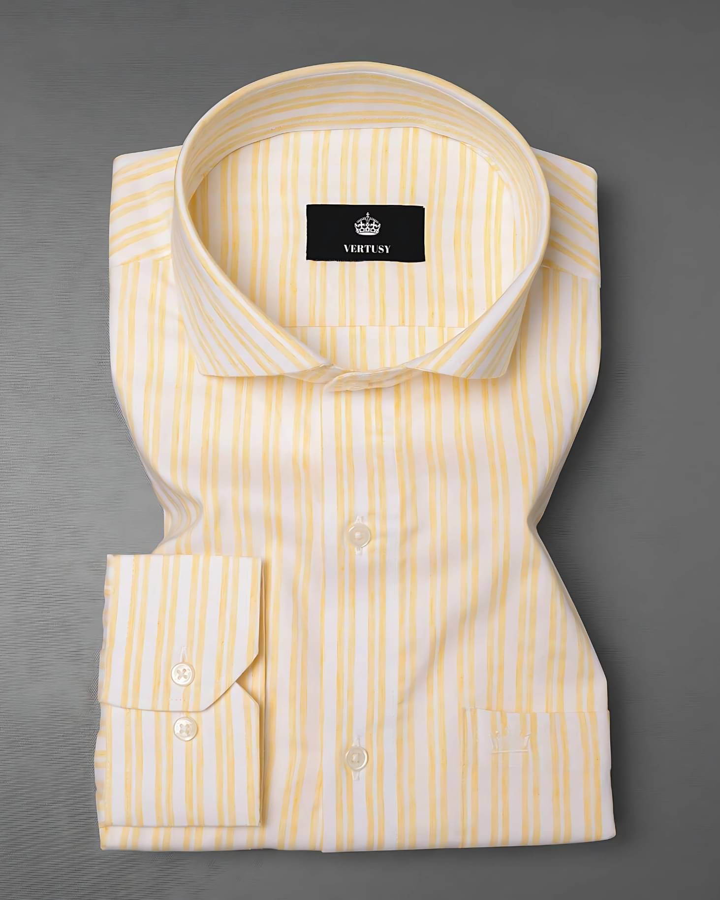 VERTUSY 100% Cotton Regular Fit Printed Full Sleeves Men's Casual Shirt - Yellow ( Pack of 1 ) VERTUSY 100% Cotton Regular Fit Printed Full Sleeves Men's Casual Shirt - Yellow ( Pack of 1 )