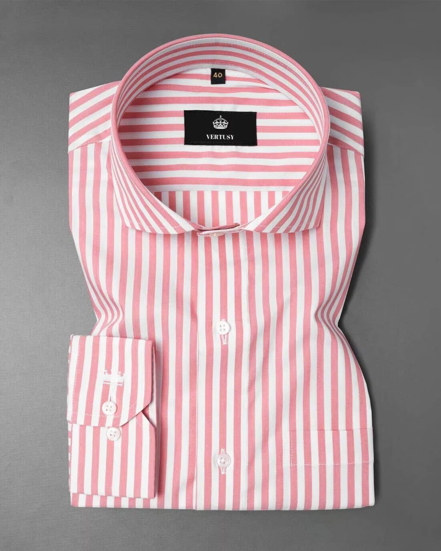     			VERTUSY 100% Cotton Regular Fit Printed Full Sleeves Men's Casual Shirt - Pink ( Pack of 1 )