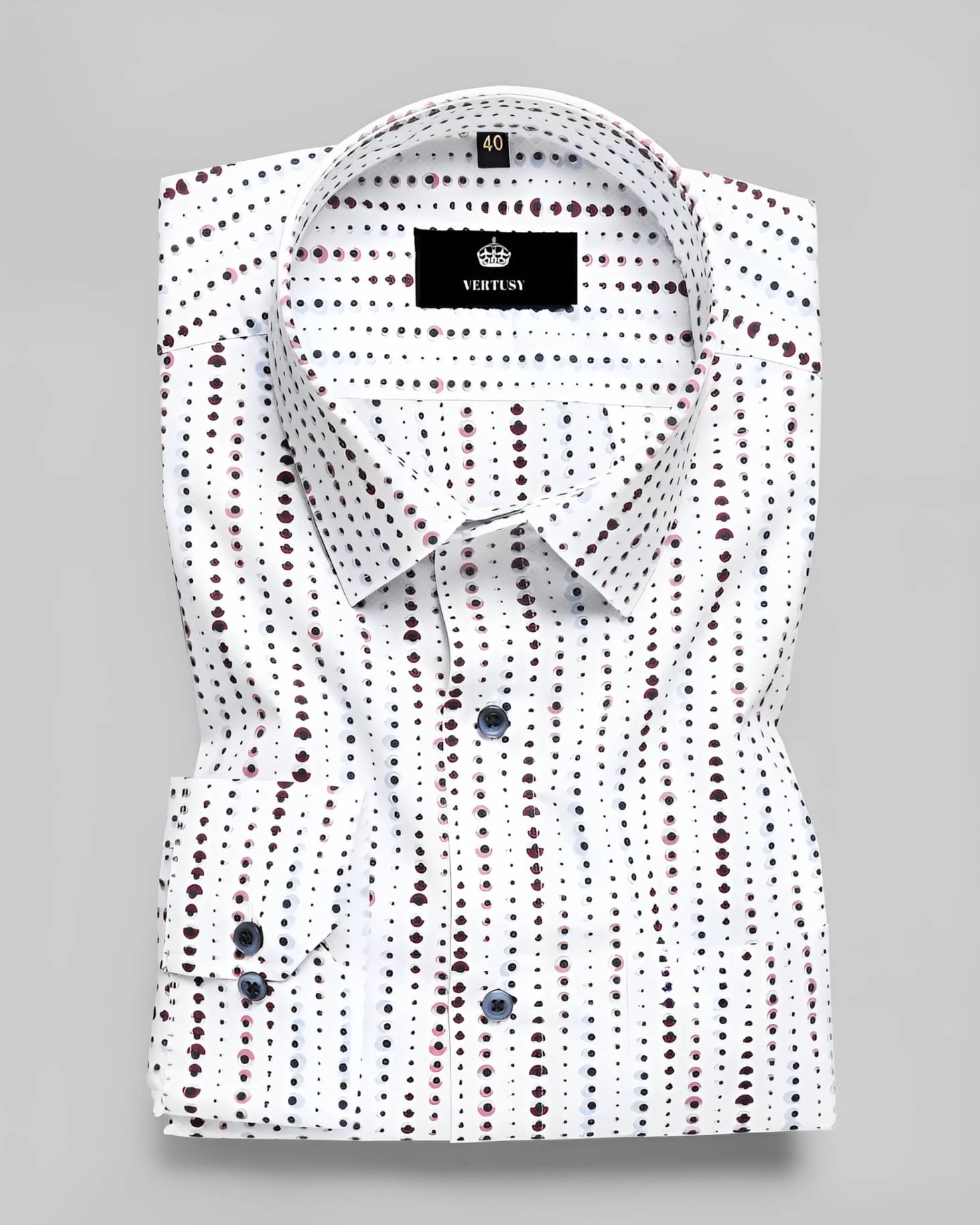     			VERTUSY 100% Cotton Regular Fit Printed Full Sleeves Men's Casual Shirt - White ( Pack of 1 )