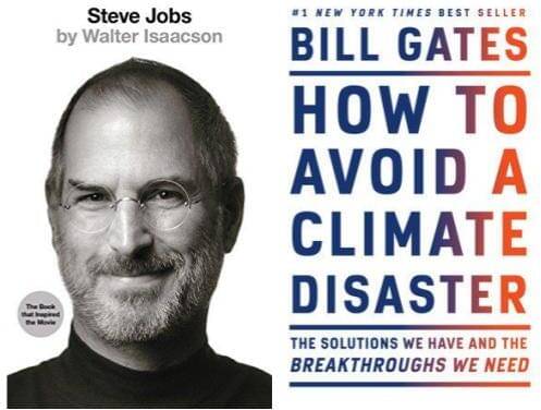     			Walter Isaacson Steve Jobs The Man Who Thought Different + How To Avoid A Climate Disaster (Paperback, Walter Isaacson + Bill Gates) (A/S Book Seller)