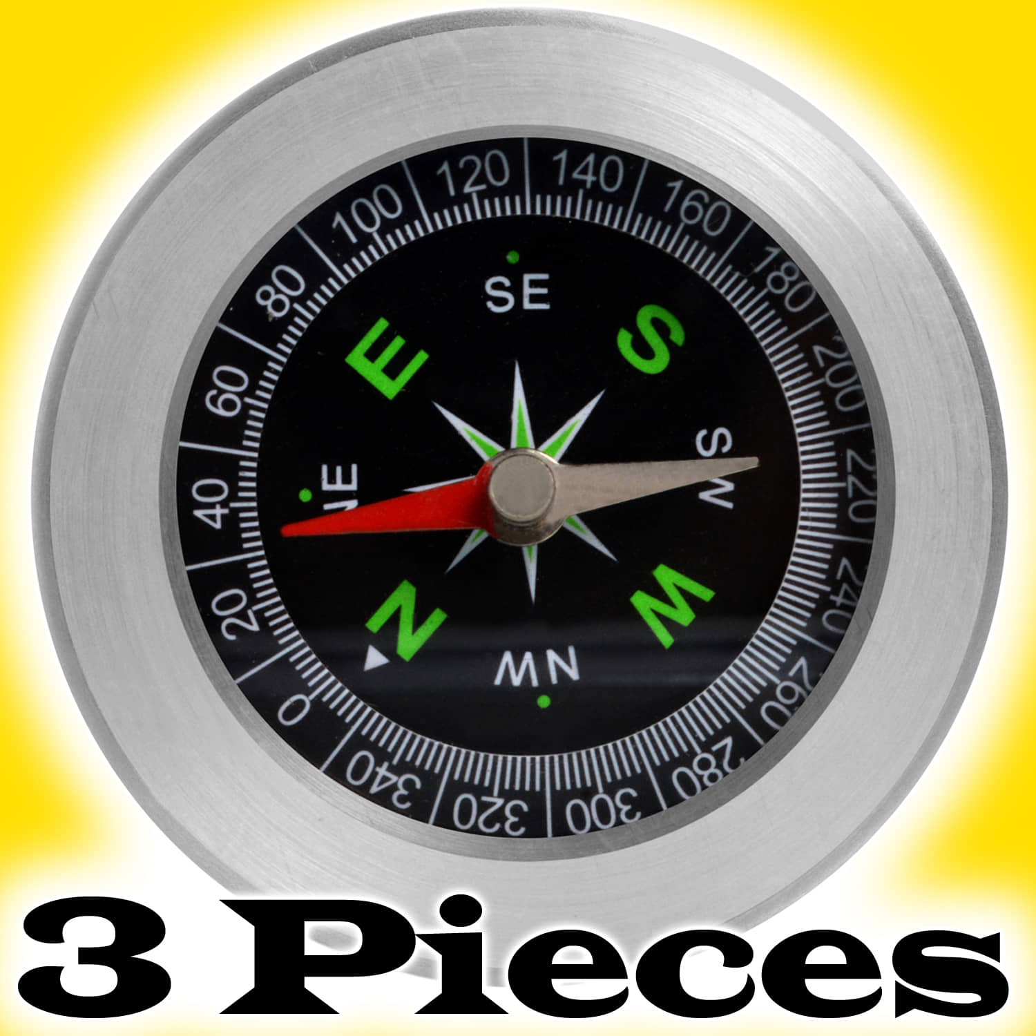 3 Pieces 6cm Military Magnetic Compass - Sports and Fitness Equipment | Buy online on ZillyBuy
