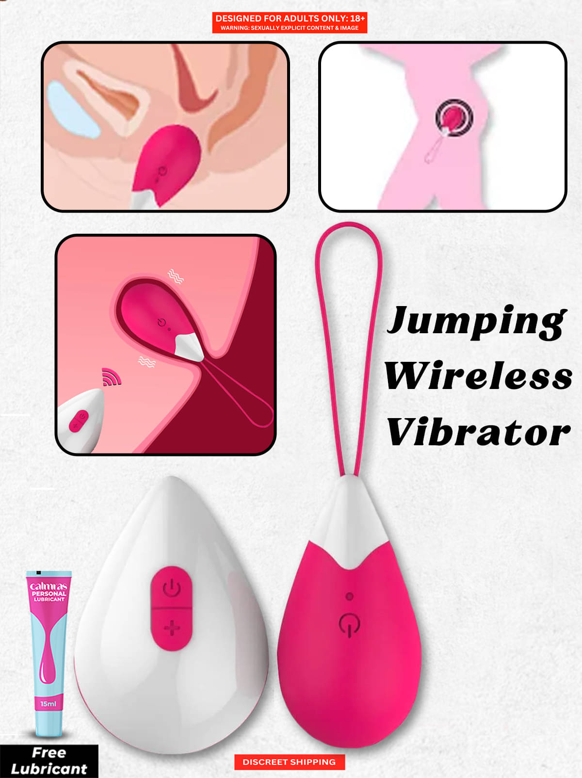    			8 Frequency Egg Vibrator By XXOO For Women With Strong Vibrations And A Remote Controller And A Free Lubricant
