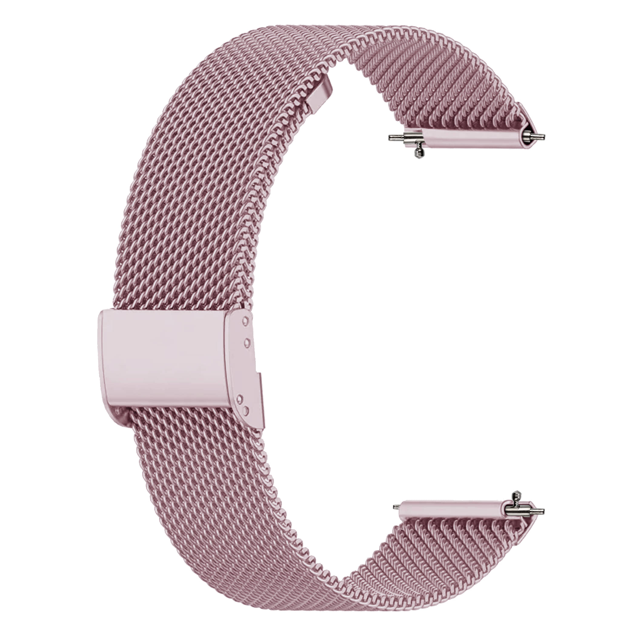     			ACM Watch Strap Steel Metal 22mm compatible with Universal 22mm Size Replacement Strap Smartwatch Adjustable Belt Chain Band Rose Pink
