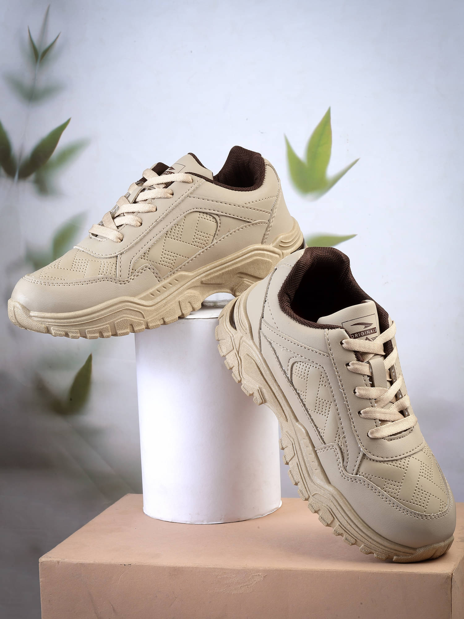    			ASIAN Beige Women's Sneakers