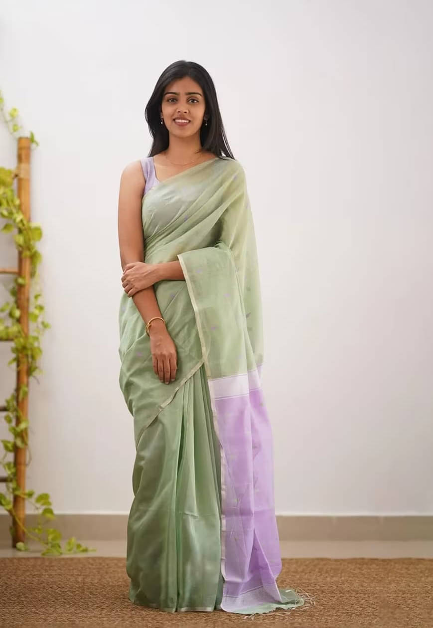Aika Chanderi Woven Saree With Unstitched Blouse Piece ( Multicolor 2 ) Aika Chanderi Woven Saree With Unstitched Blouse Piece ( Multicolor 2 )