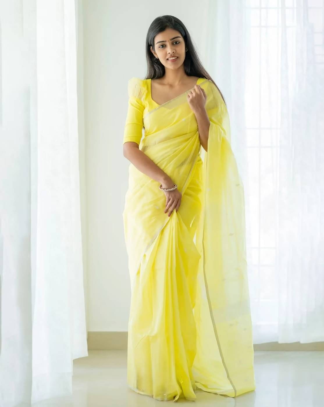     			Apnisha Chanderi Colorblock Saree With Unstitched Blouse Piece ( Multicolor 6 )