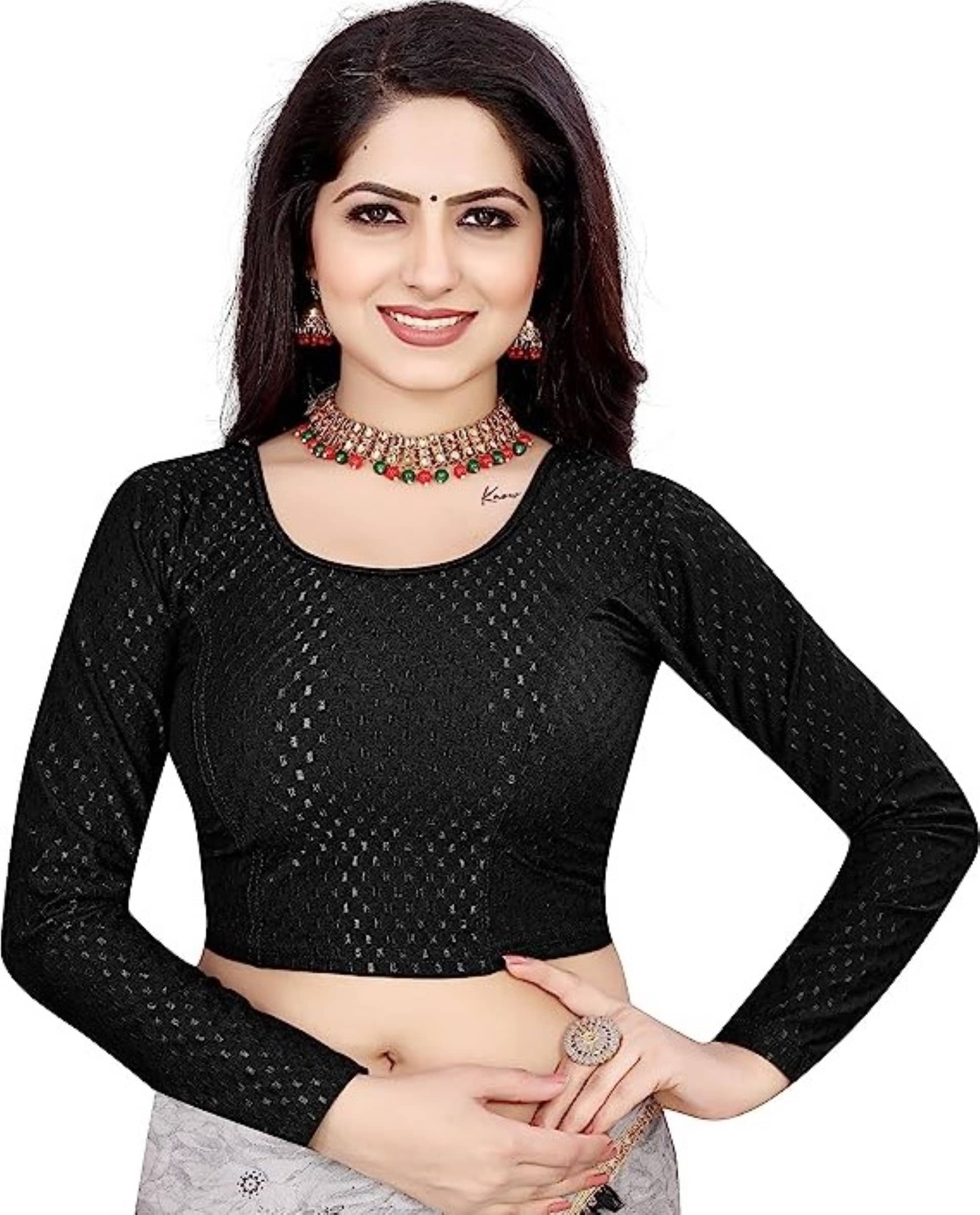 DELTIN HUB Maroon Readymade without Pad Silk Blend Women's Blouse ( Pack of 1 )