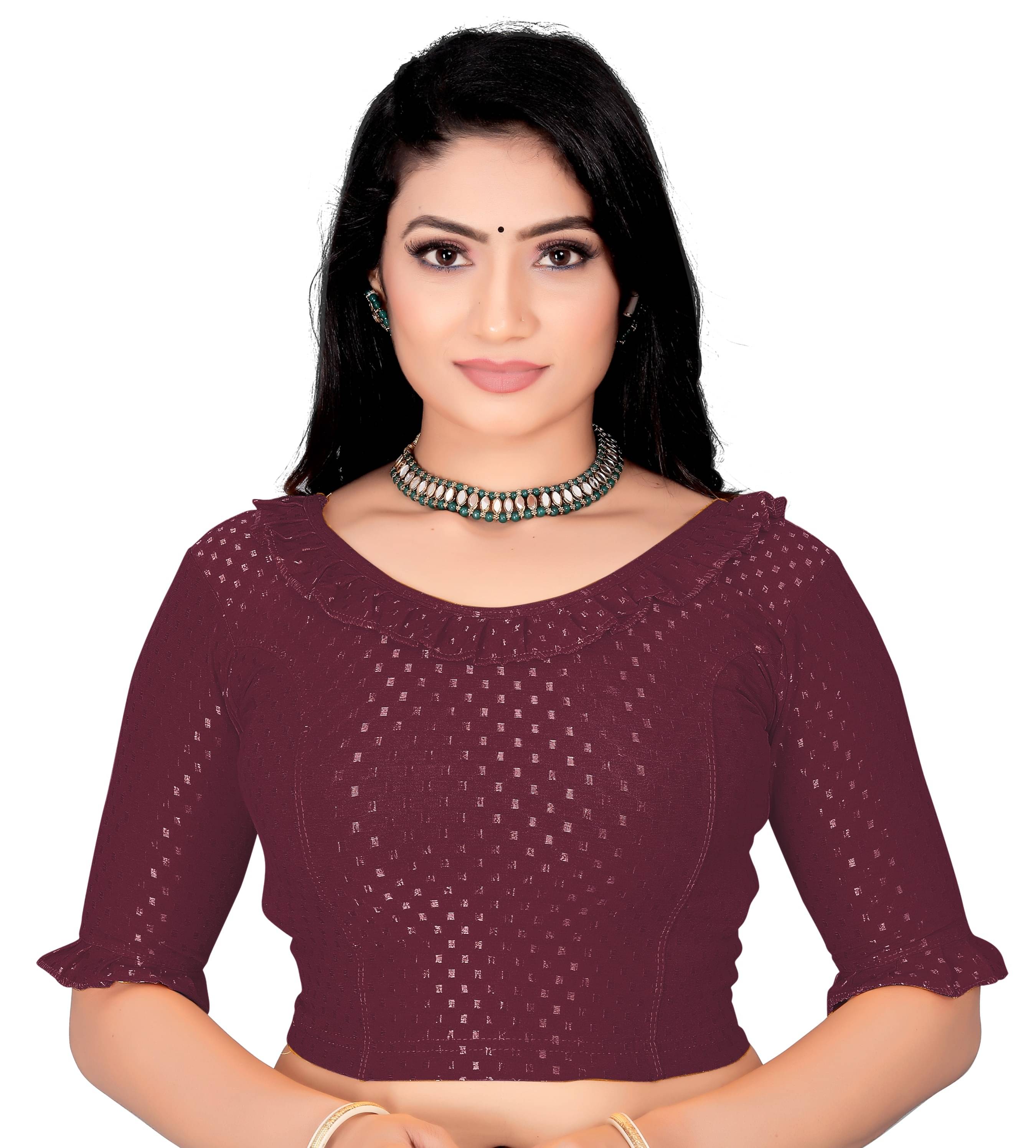     			DELTIN HUB Mint Green Readymade without Pad Silk Blend Women's Blouse ( Pack of 1 )