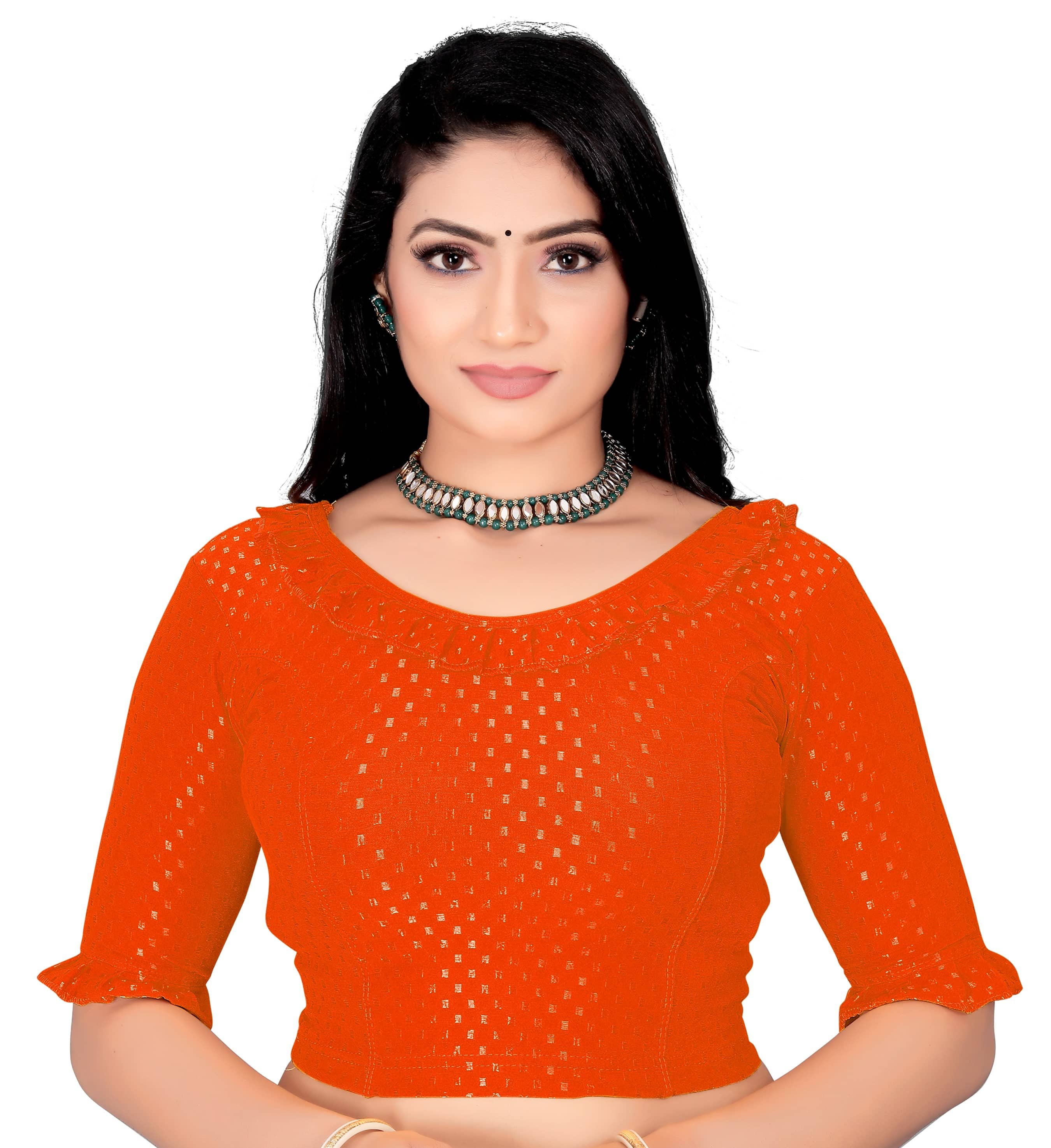 DELTIN HUB Pink Readymade without Pad Silk Blend Women's Blouse ( Pack of 1 )