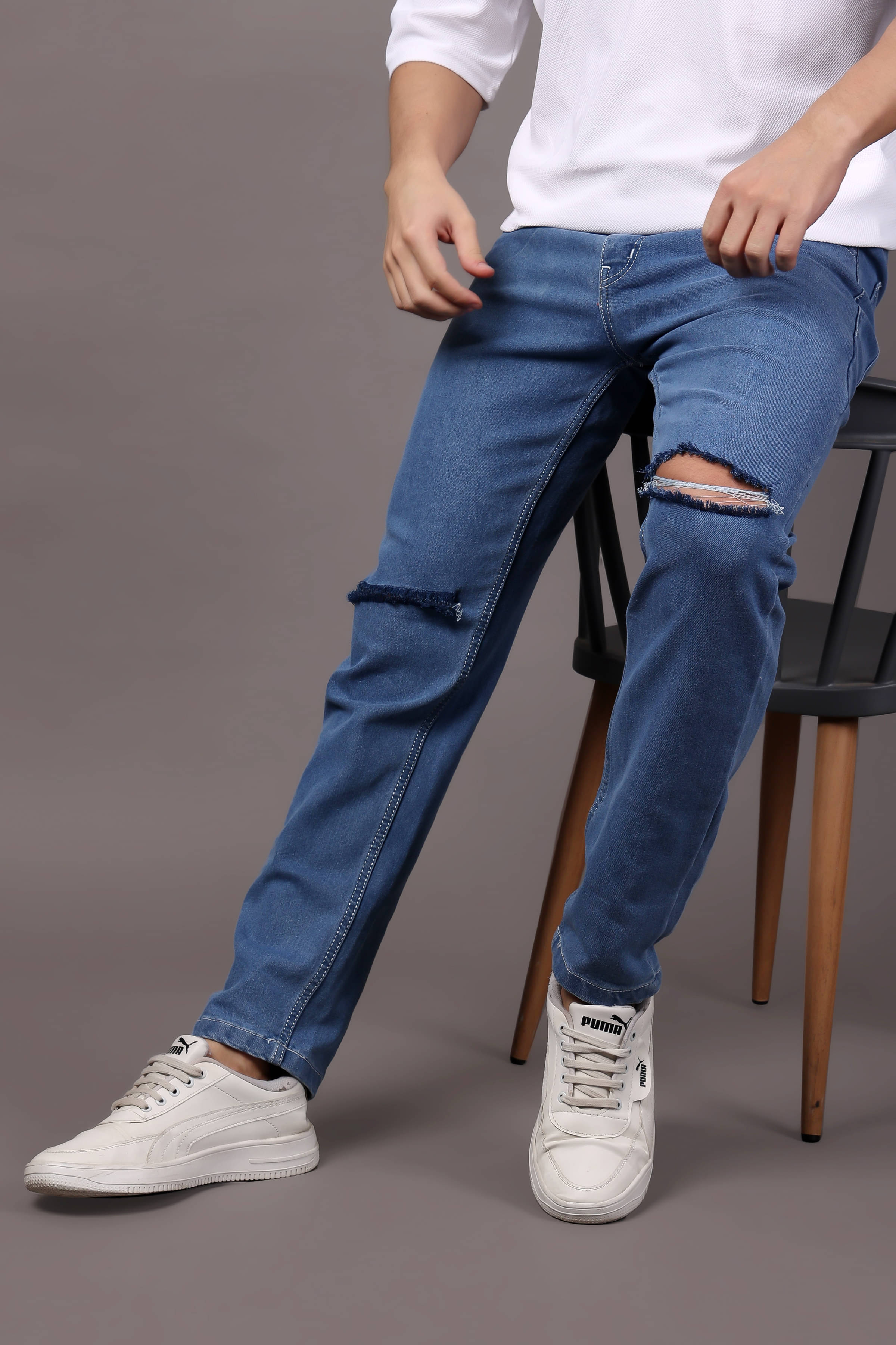 Edit look Regular Fit Basic Men's Jeans - Light Blue ( Pack of 1 ) Edit look Regular Fit Basic Men's Jeans - Light Blue ( Pack of 1 )