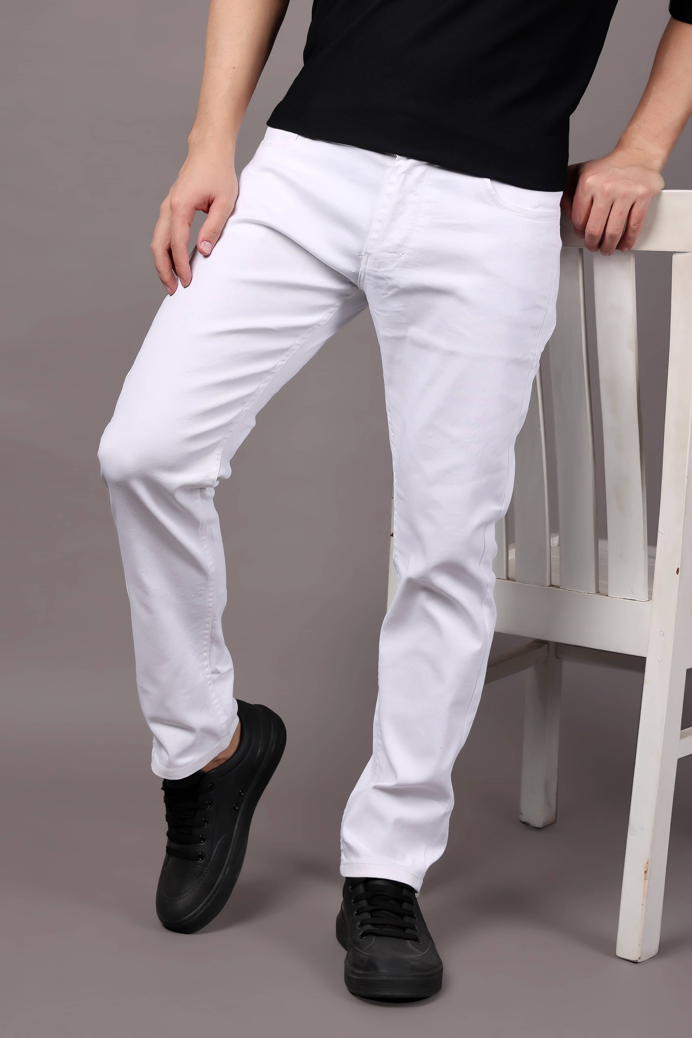 Edit look Regular Fit Basic Men's Jeans - White ( Pack of 1 ) Edit look Regular Fit Basic Men's Jeans - White ( Pack of 1 )