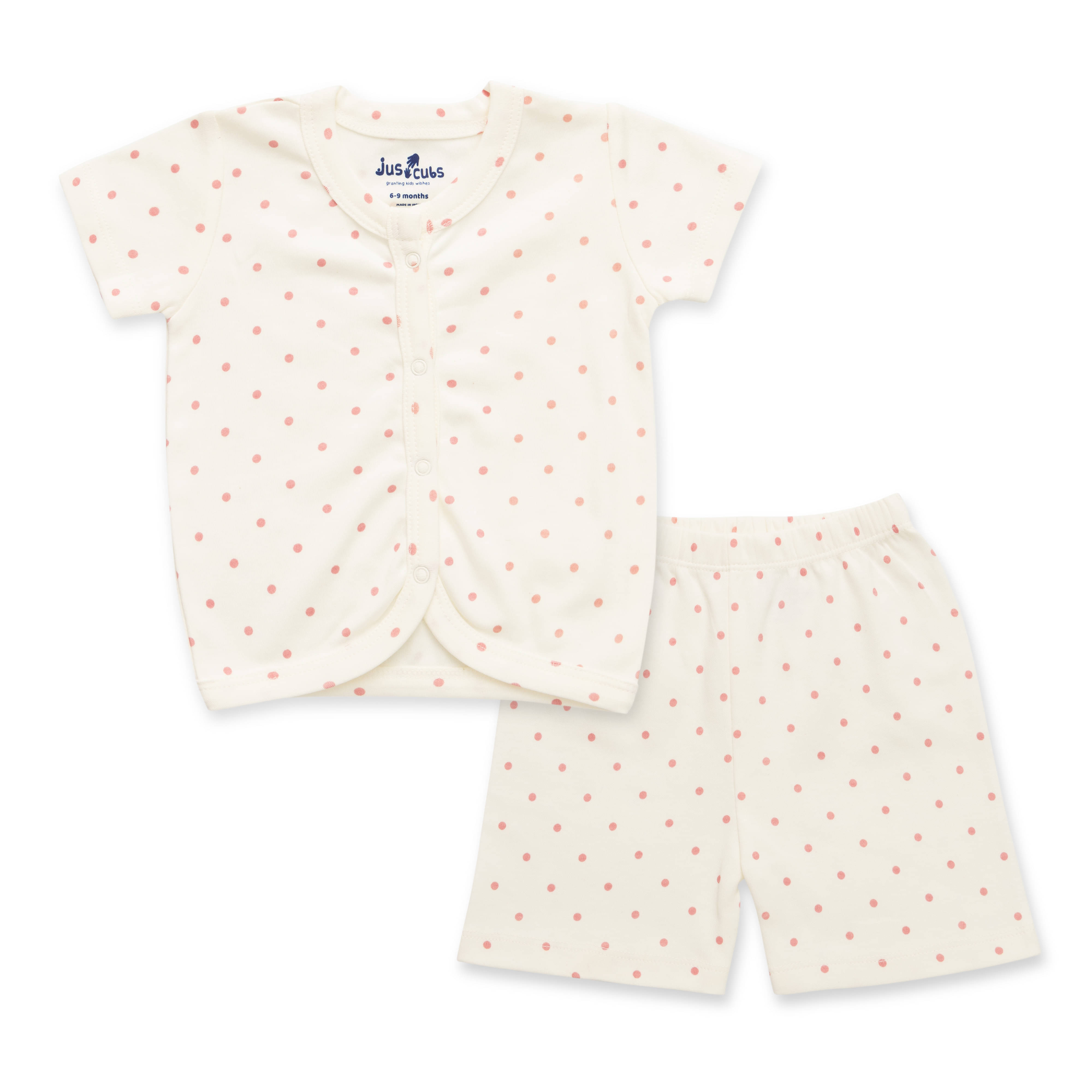 Juscubs Pack of 1 Unisex for Baby Cotton Blend T-shirt & Shorts ( White ) Juscubs Pack of 1 Unisex for Baby Cotton Blend T-shirt & Shorts ( White )