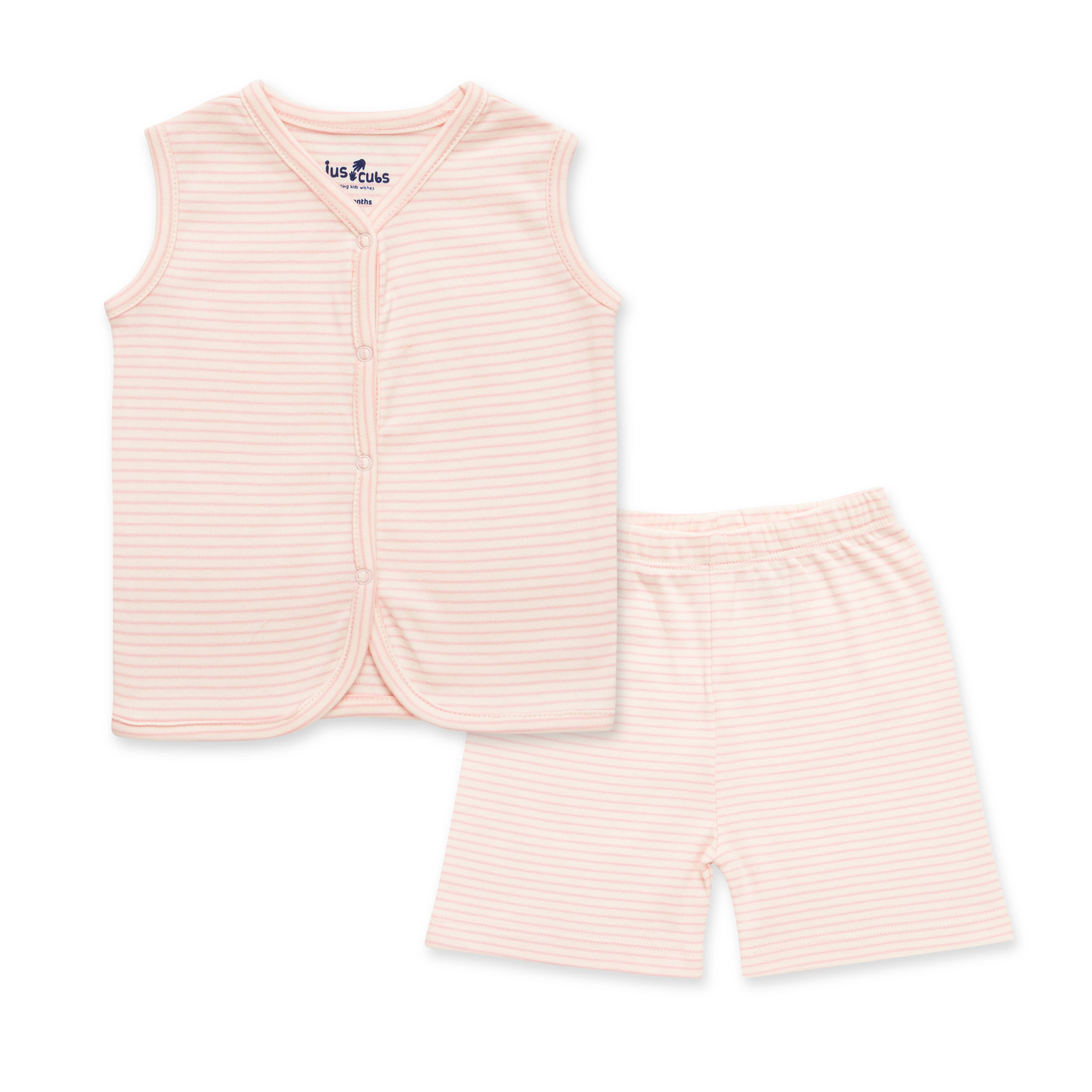     			Juscubs Pack of 1 Unisex for Baby Cotton Blend T-shirt & Shorts ( Pink )