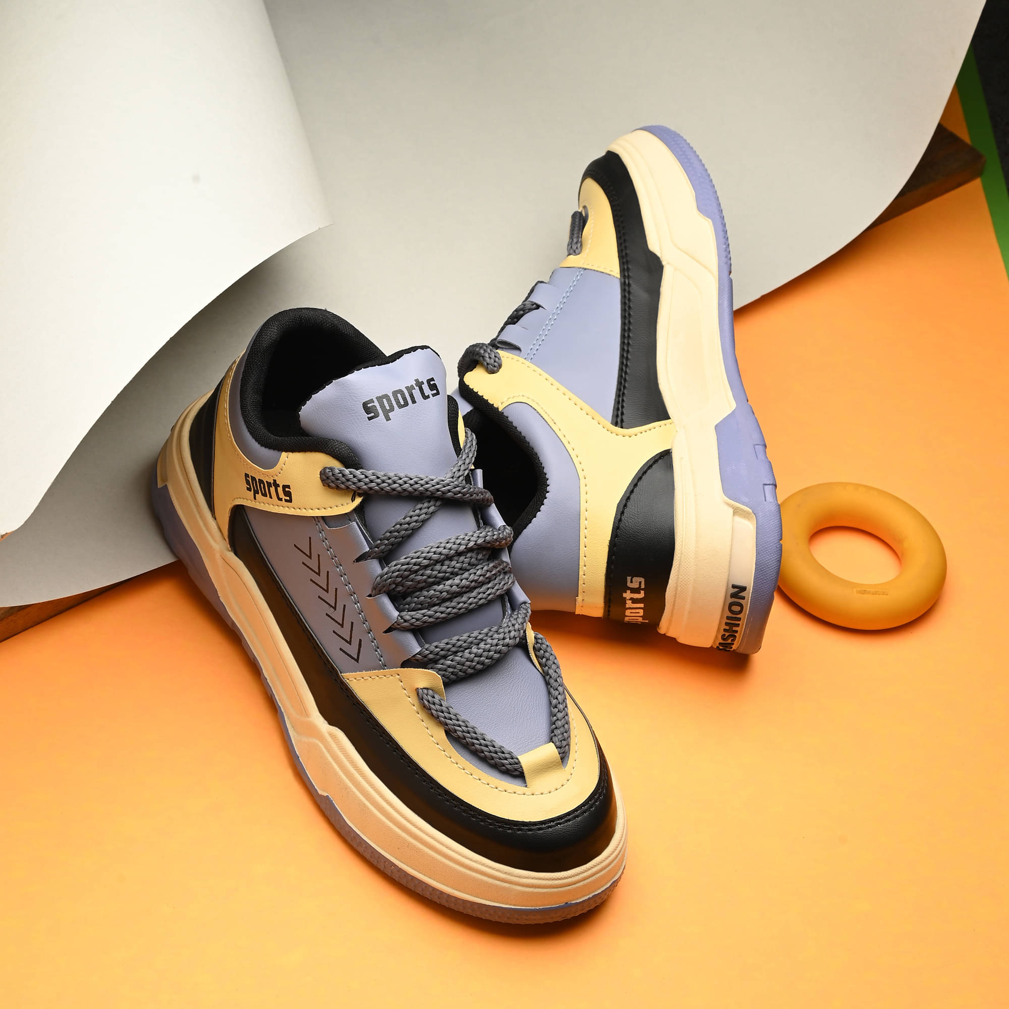 K- FOOTLANCE KC3015-GRY Grey Men's Sneakers K- FOOTLANCE KC3015-GRY Grey Men's Sneakers