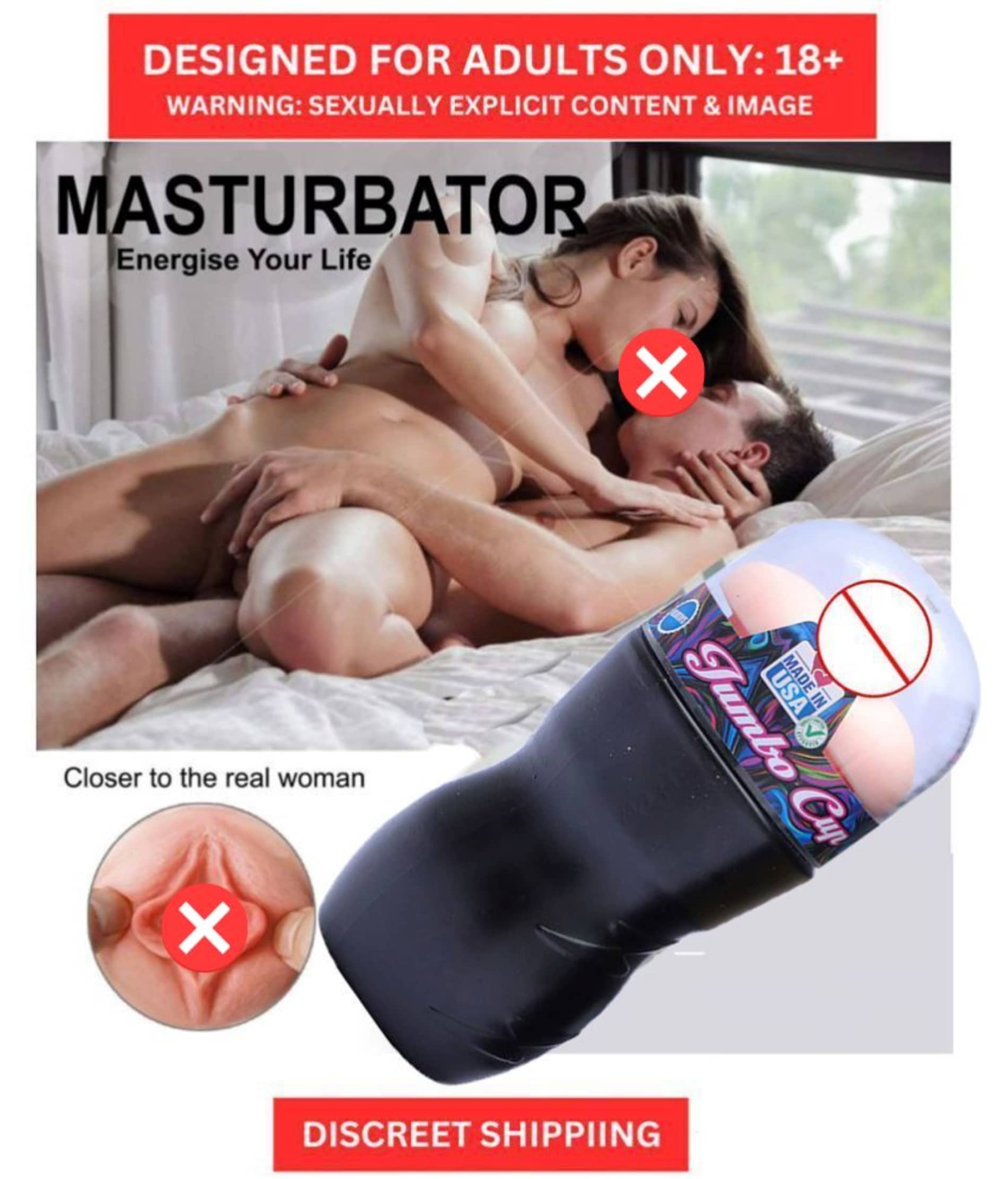 KAAMYOG Present Jumbo Cup pocket Pussy Male Masturbator Easily Take in Hand or Enjoy Sex Time