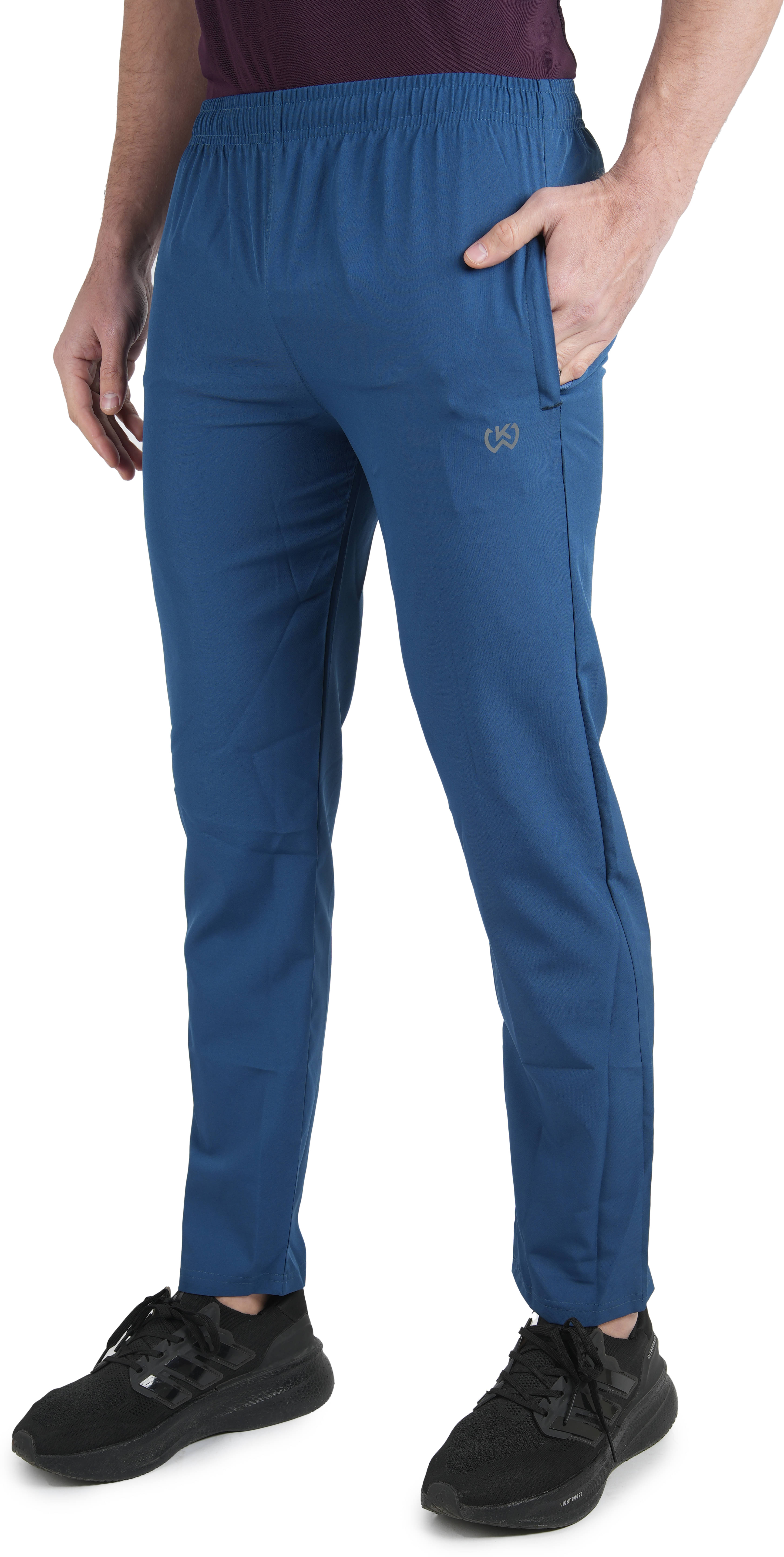     			KWINGS Blue Lycra Men's Trackpants ( Pack of 1 )