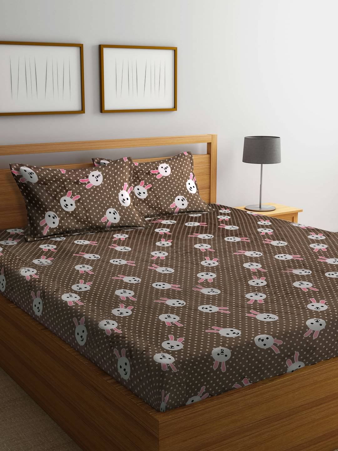 Klotthe Woollen Animal Fitted 1 Bedsheet with 2 Pillow Covers ( Double Bed ) - Multi Klotthe Woollen Animal Fitted 1 Bedsheet with 2 Pillow Covers ( Double Bed ) - Multi