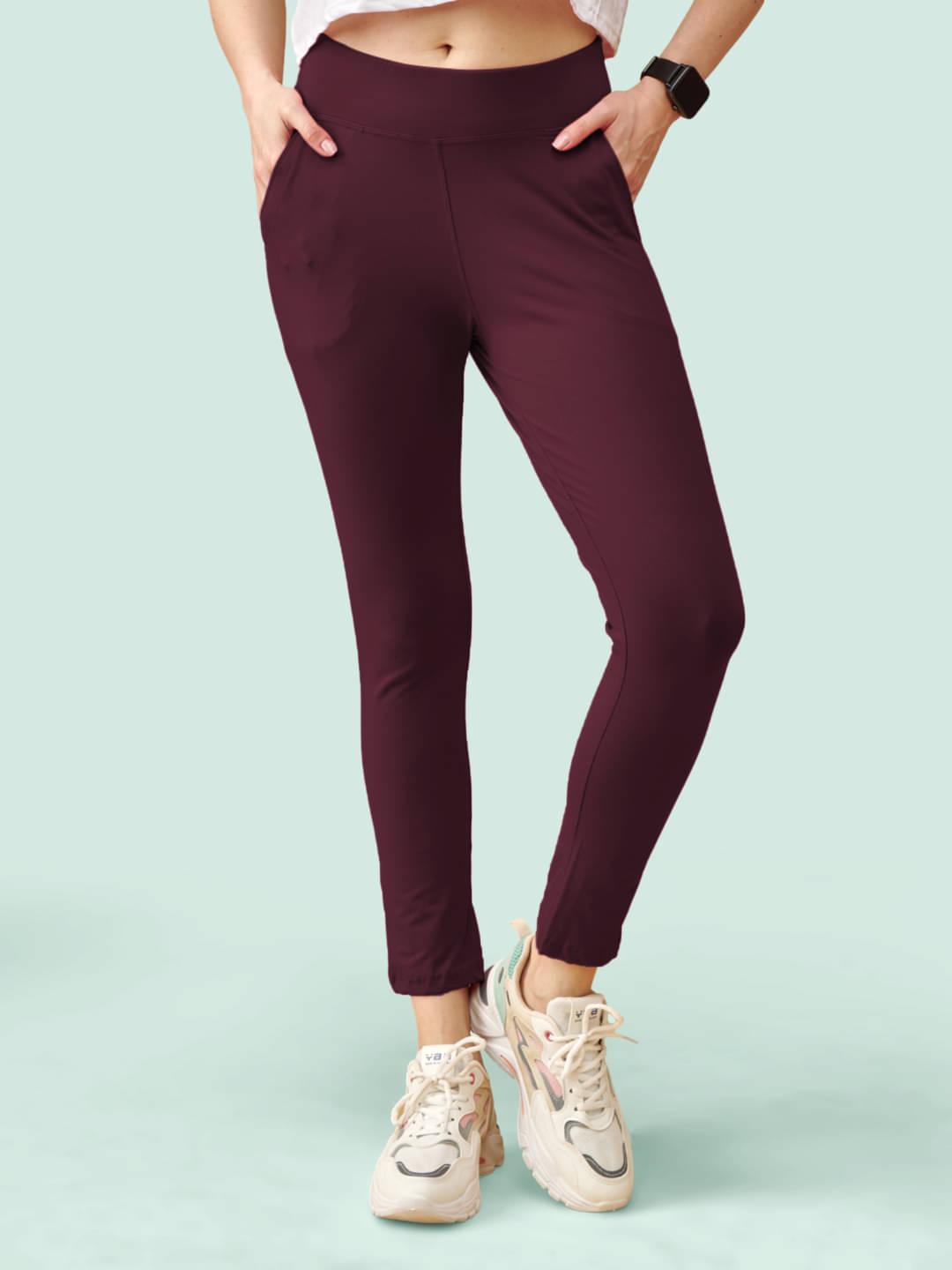     			LYRA Pack of 1 Lycra Women's Leggings ( Wine )