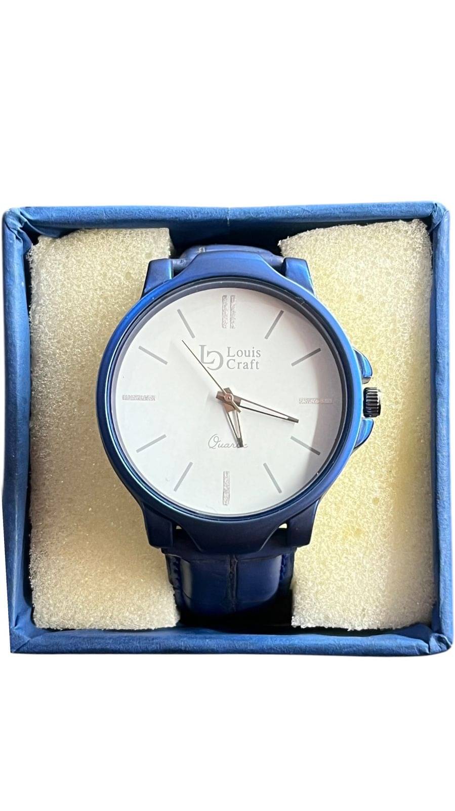     			Louis Craft Blue Leather Analog Men's Watch