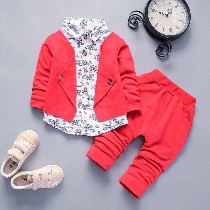     			PORPY Pack of 1 Baby Girls Cotton Blend T-shirt & Pants ( Red )