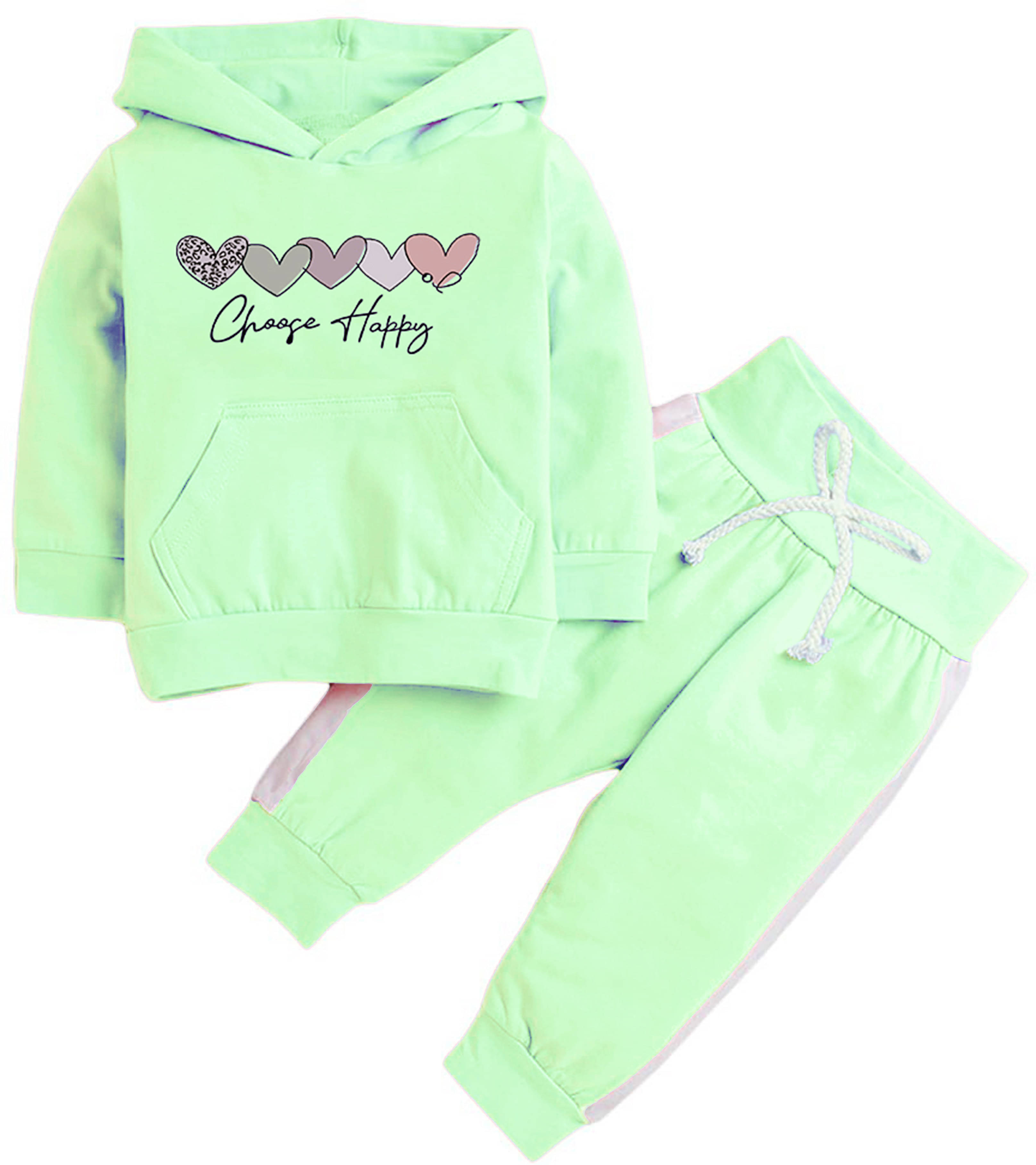     			PORPY Pack of 1 Girls Cotton Blend T-shirt & Pants ( Light Green )