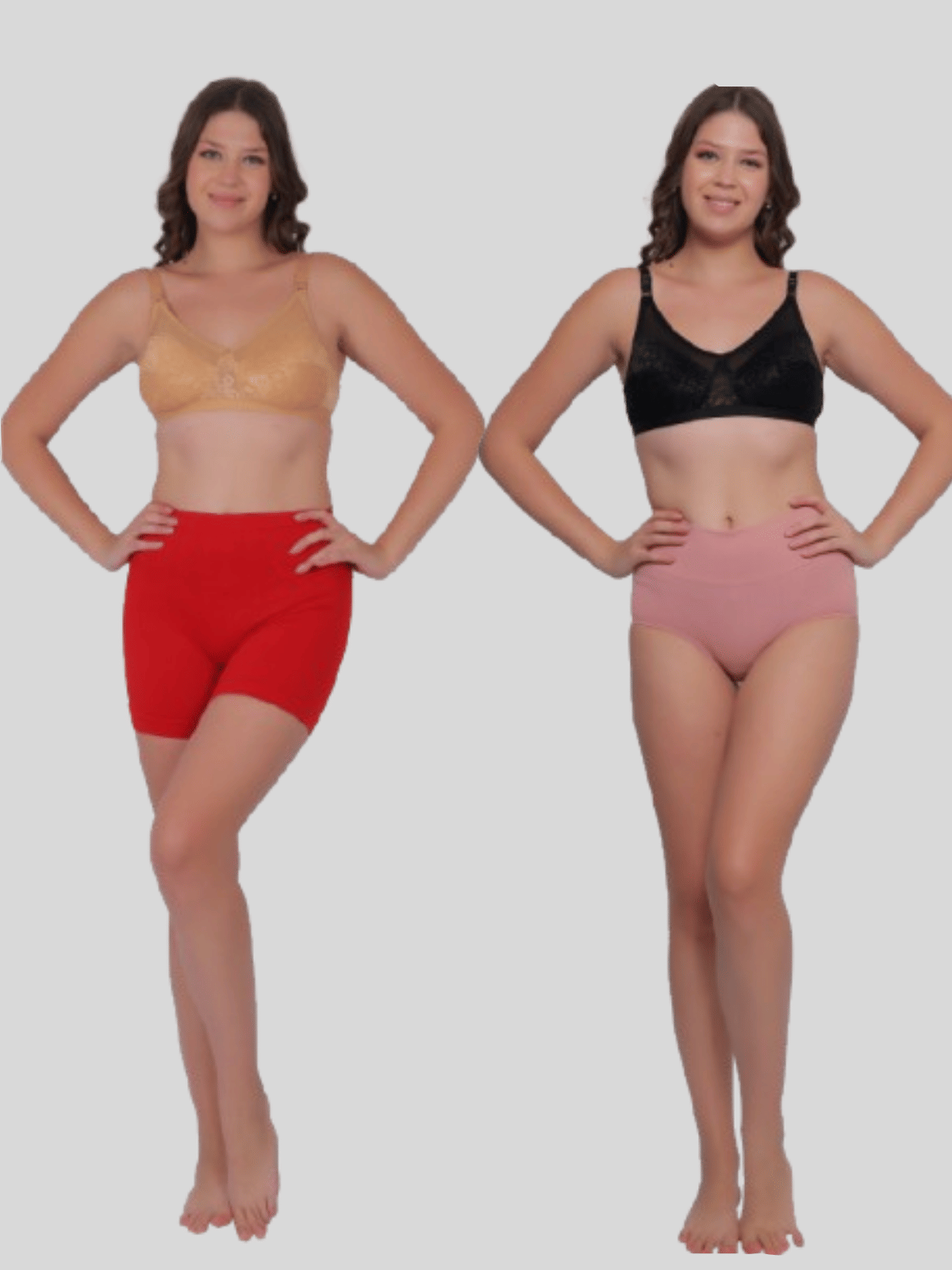     			Pia Trends Pack of 2 Cotton Blend Women's Shaper Brief ( Red,Peach )