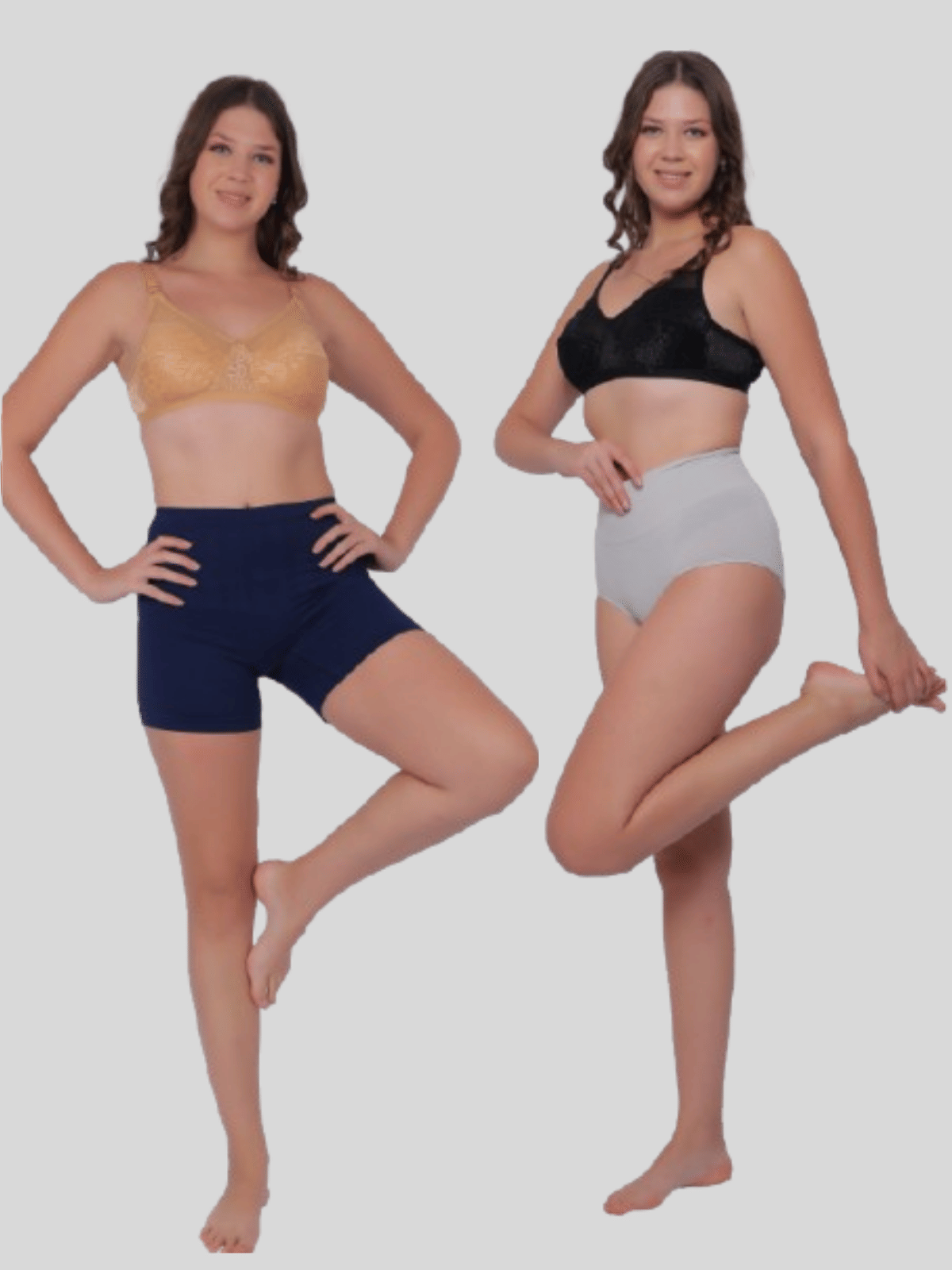 Pia Trends Pack of 2 Cotton Blend Women's Shaper Brief ( Navy Blue,Light Grey ) Pia Trends Pack of 2 Cotton Blend Women's Shaper Brief ( Navy Blue,Light Grey )