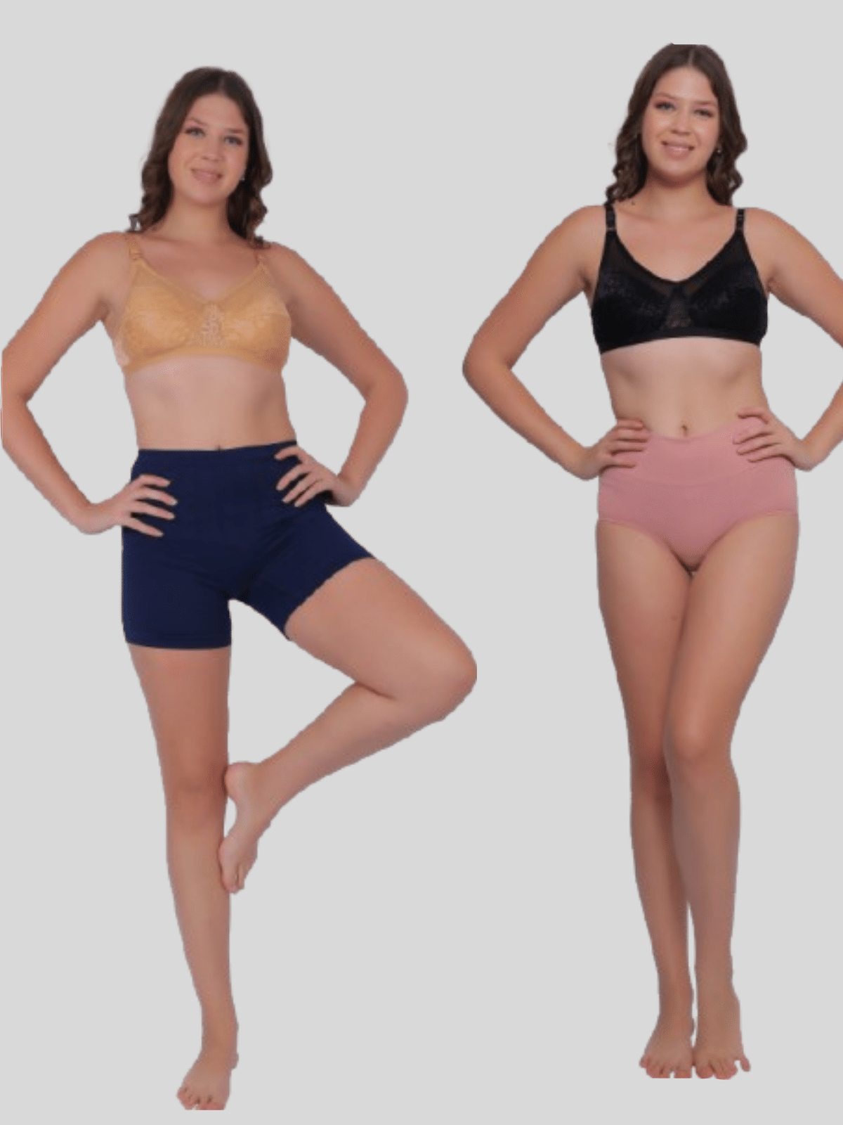     			Pia Trends Pack of 2 Cotton Blend Women's Shaper Brief ( Navy Blue,Peach )