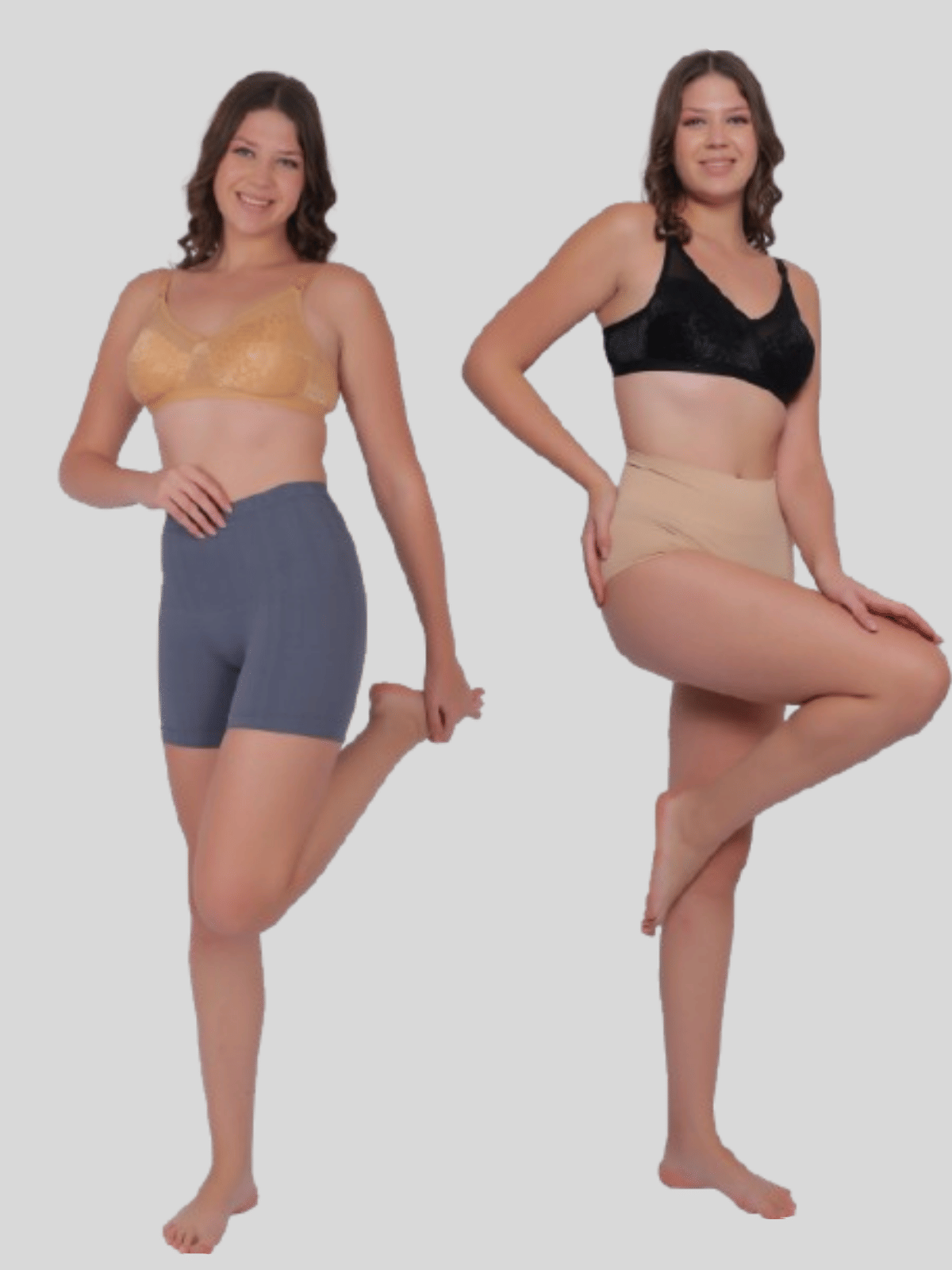 Pia Trends Pack of 2 Cotton Blend Women's Shaper Brief ( Grey,Beige ) - Shapewear | Buy online on ZillyBuy