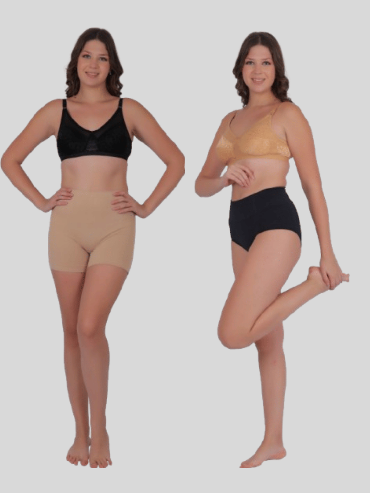 Pia Trends Pack of 2 Cotton Blend Women's Shaper Brief ( Beige,Black ) Pia Trends Pack of 2 Cotton Blend Women's Shaper Brief ( Beige,Black )
