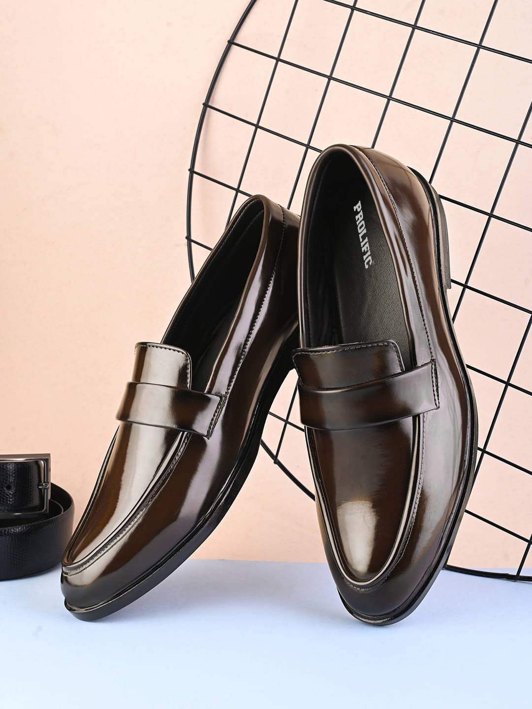     			Prolific Brown Men's Mocassin Formal Shoes