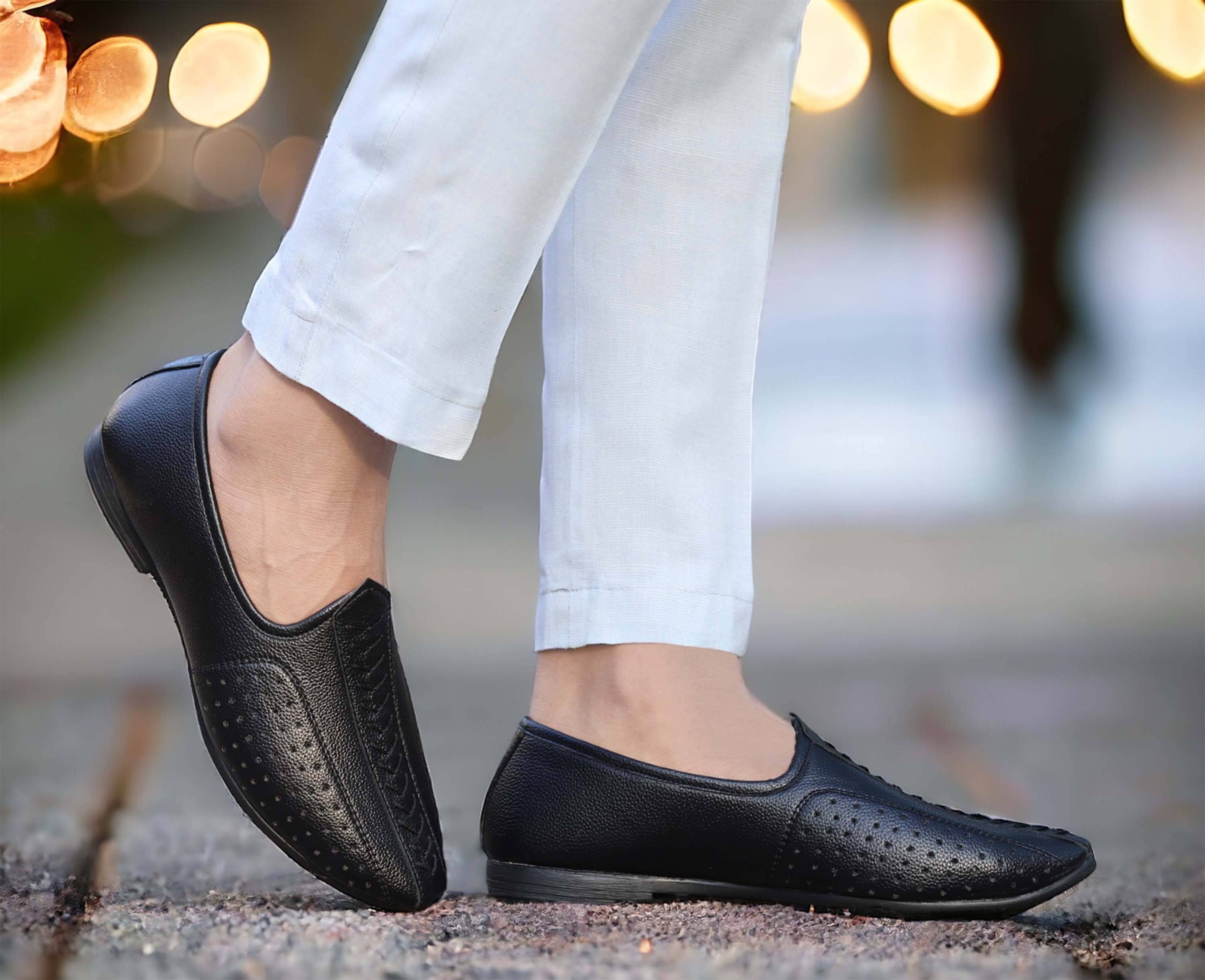     			RYKO Black Men's Slip on
