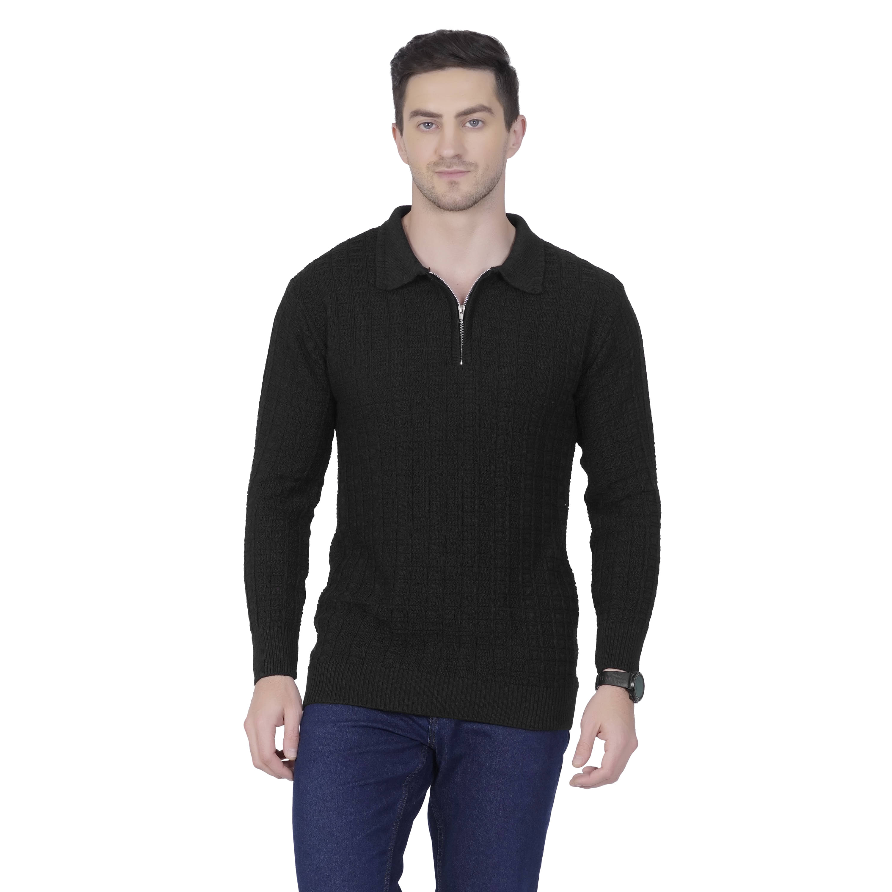 RuarX Pack of 1 Polyester Regular Fit Solid Full Sleeves Men's Polo T Shirt ( Black ) RuarX Pack of 1 Polyester Regular Fit Solid Full Sleeves Men's Polo T Shirt ( Black )