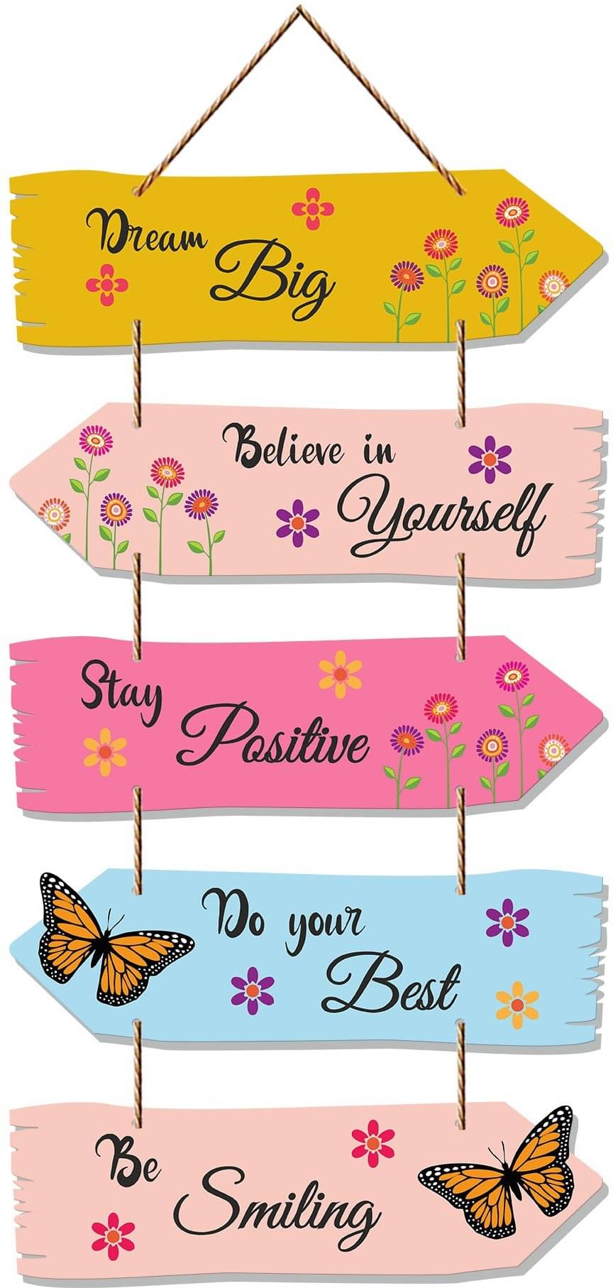 SNDArt Wood Motivational Wall Hanging Gift items Wall Sculpture Multi - Pack of 1 SNDArt Wood Motivational Wall Hanging Gift items Wall Sculpture Multi - Pack of 1
