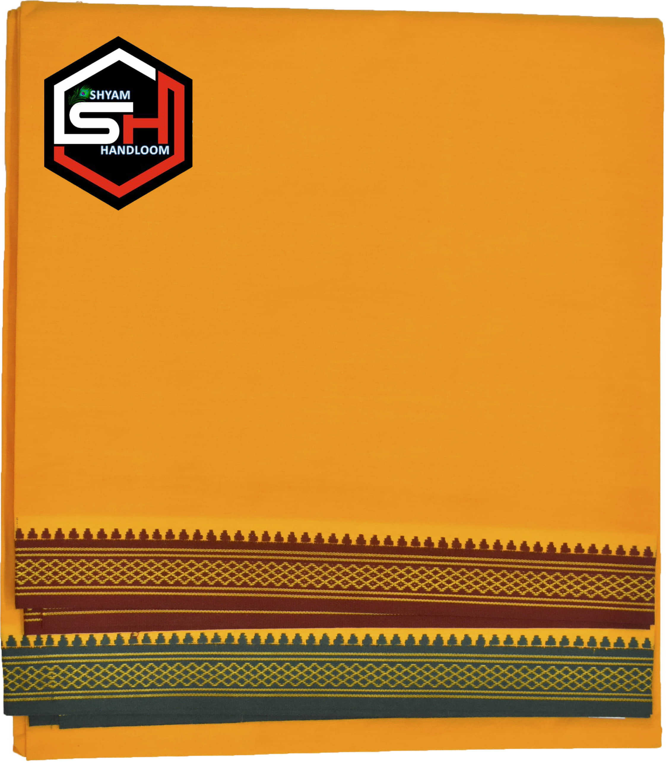 Shyam Handloom Cotton Men's Dhoti Gold ( Pack of 1 )