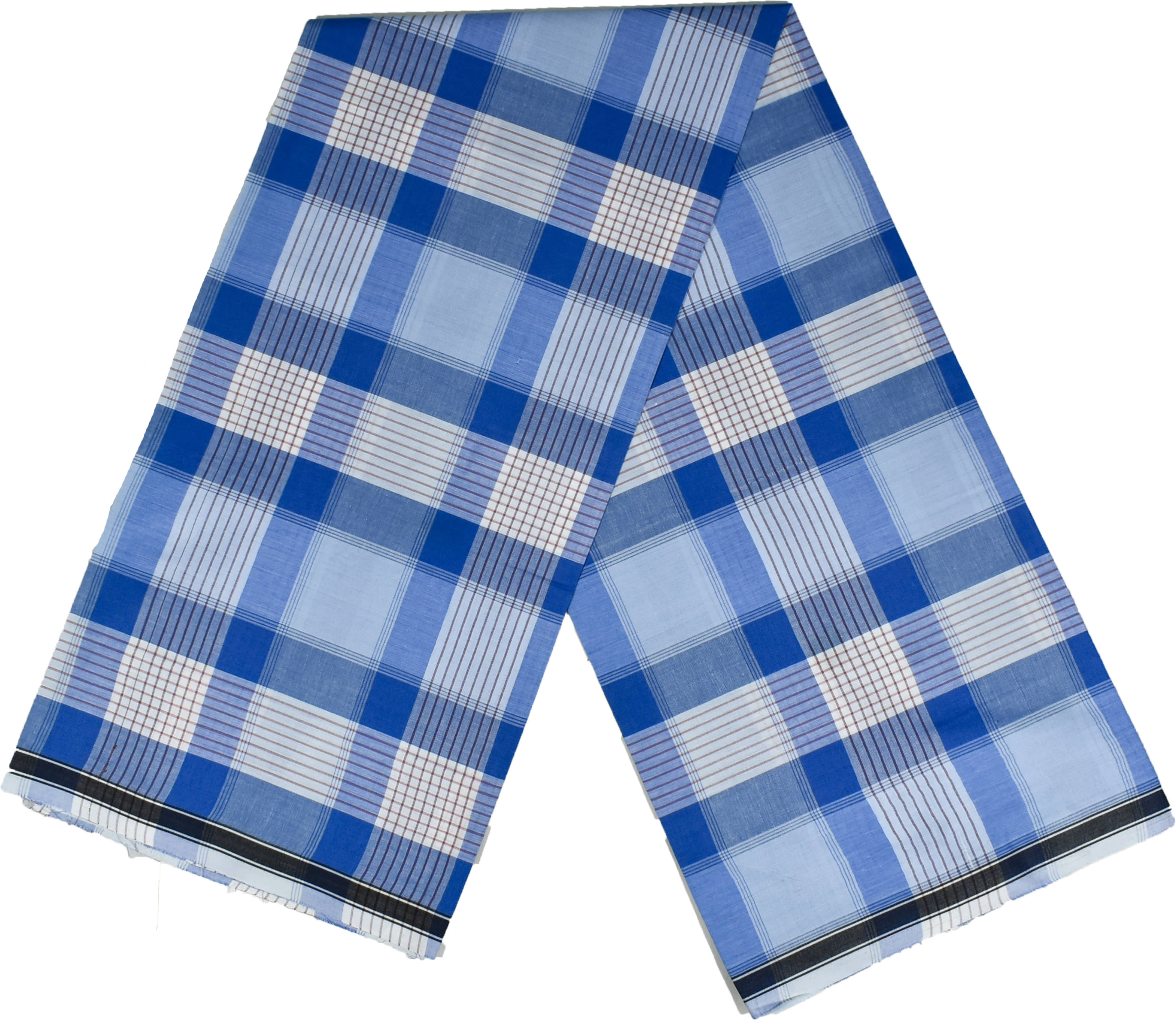 Shyam Handloom Cotton Men's Lungi Blue ( Pack of 1 )