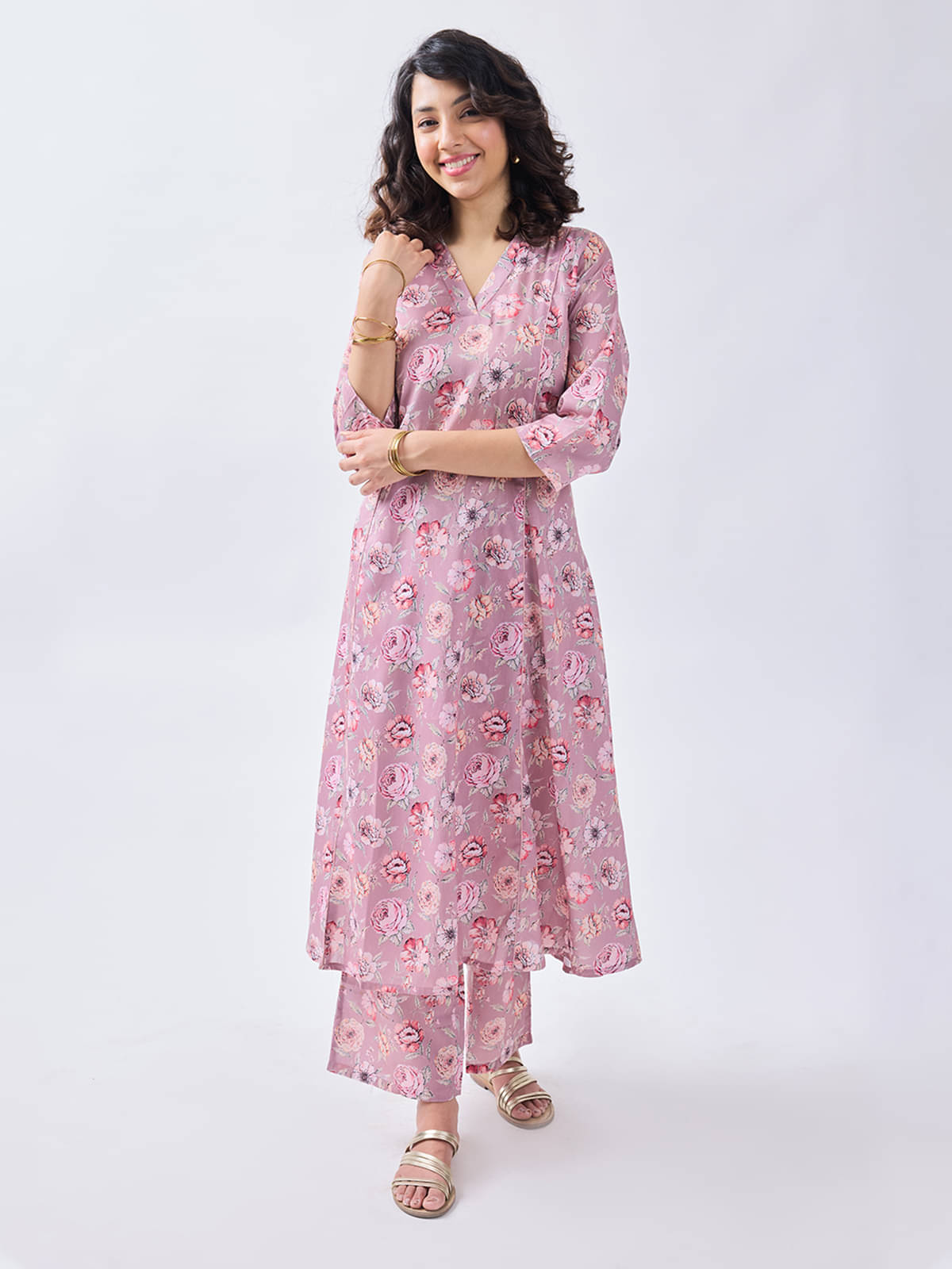 TOOCHKI Rayon Printed Kurti With Palazzo Women's Stitched Salwar Suit - Pink ( Pack of 1 ) TOOCHKI Rayon Printed Kurti With Palazzo Women's Stitched Salwar Suit - Pink ( Pack of 1 )